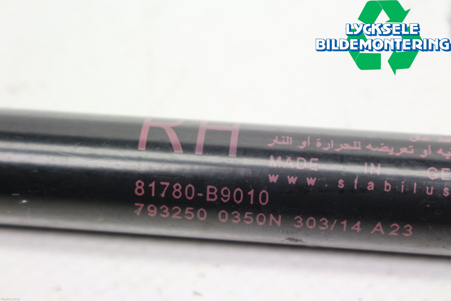 Hyundai i10 BA 14-16 Gasfjäder Baklucka