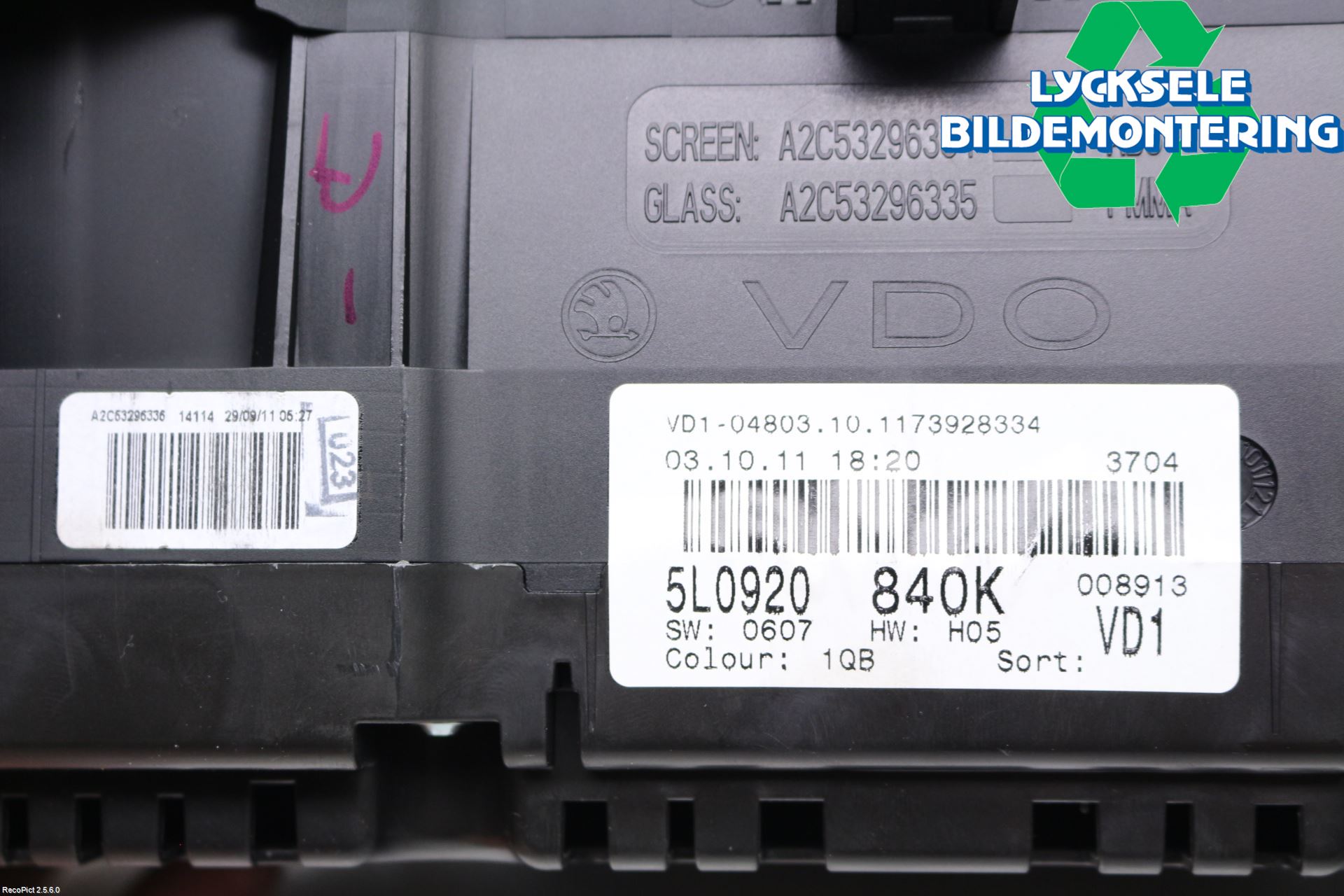 Skoda YETI Instrument Komb