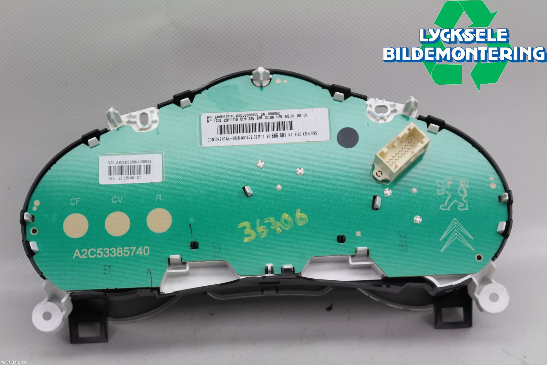 Citroen C3 10-17 Instrument Komb