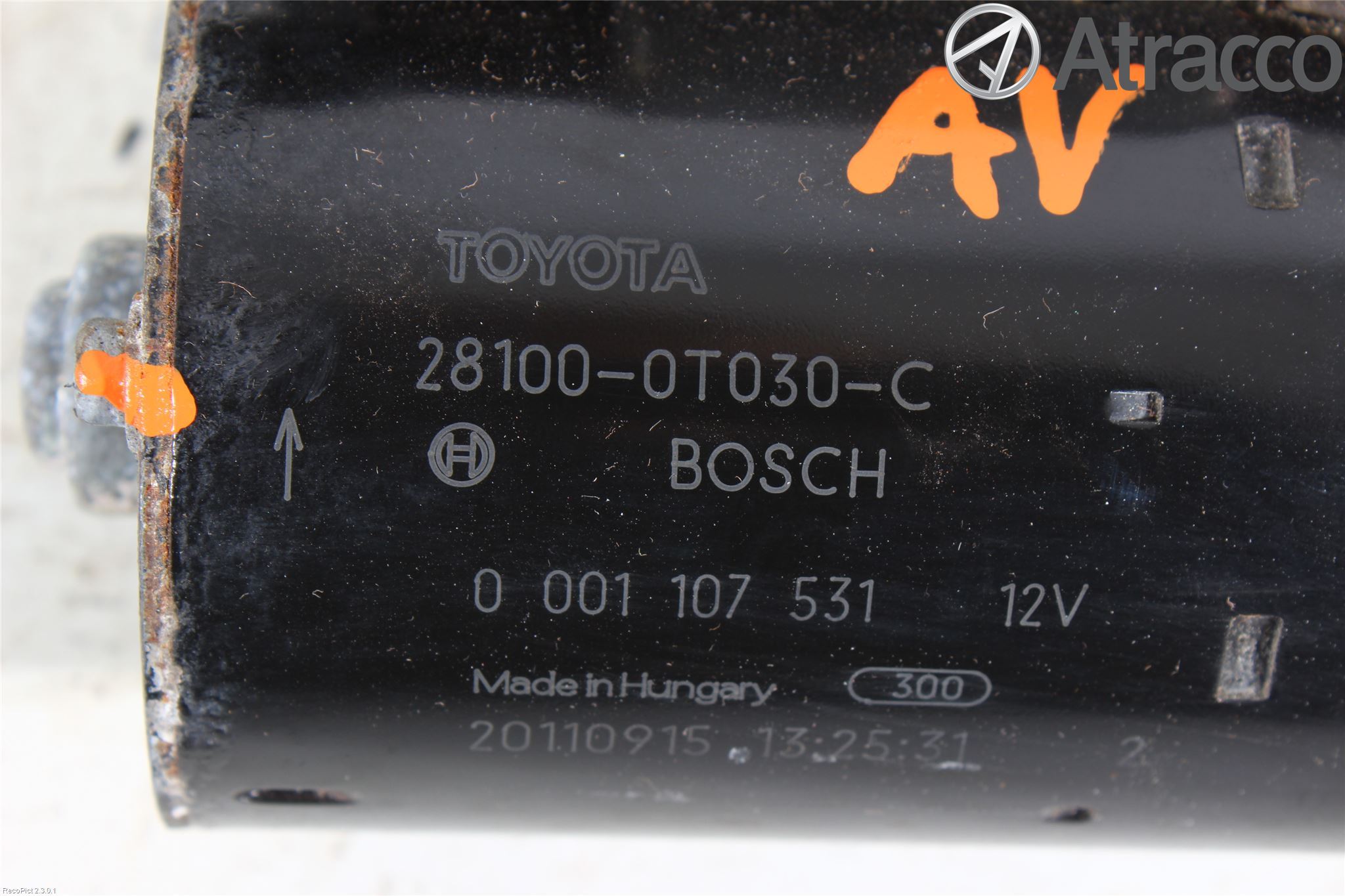 Toyota AURIS 10-12 Startmotor