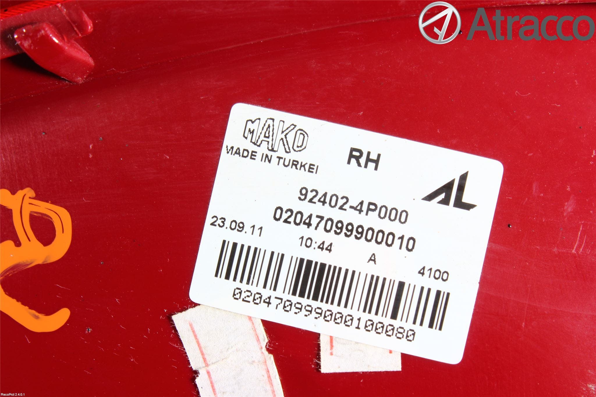 Hyundai i20 PB 09-14 Bakljus Höger