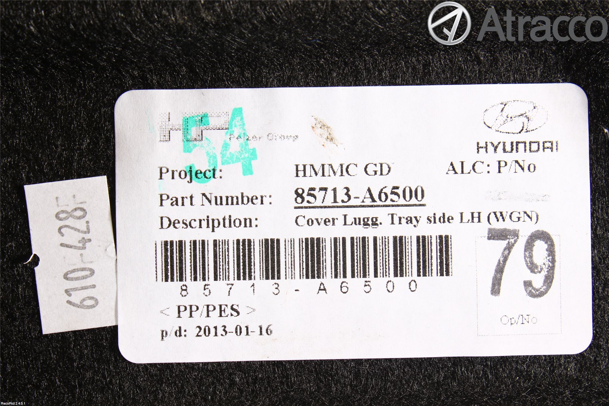 Hyundai i30 GD 13-17 Inrbagagerumklädsel-Golv