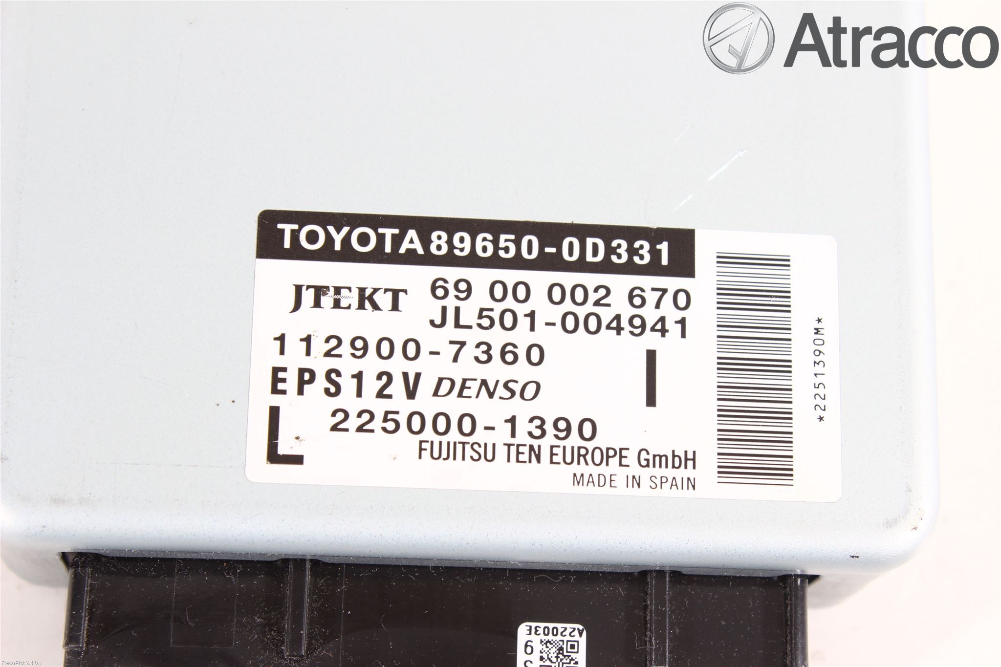 Toyota YARIS XP130 12-14 Styrenhet Styrservo