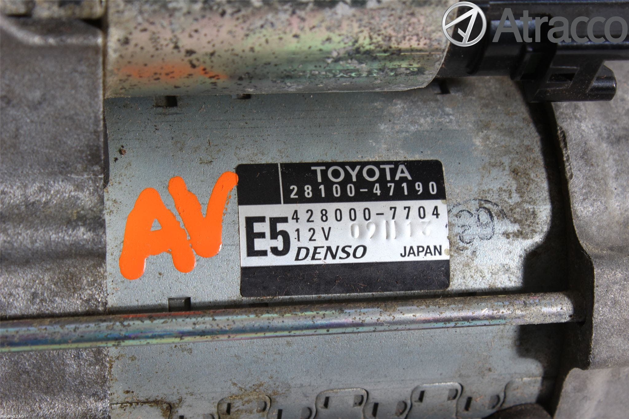 Toyota VERSO-S 11-16 Startmotor