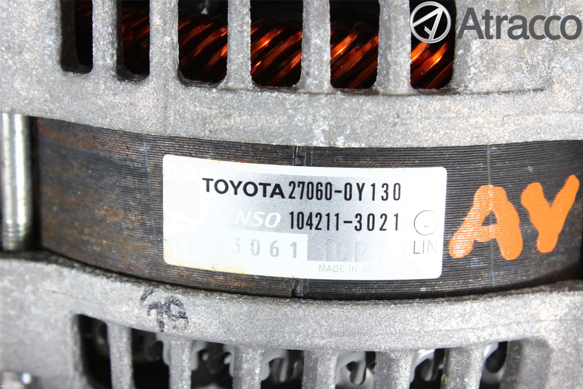 Toyota YARIS XP130 12-14 Generator