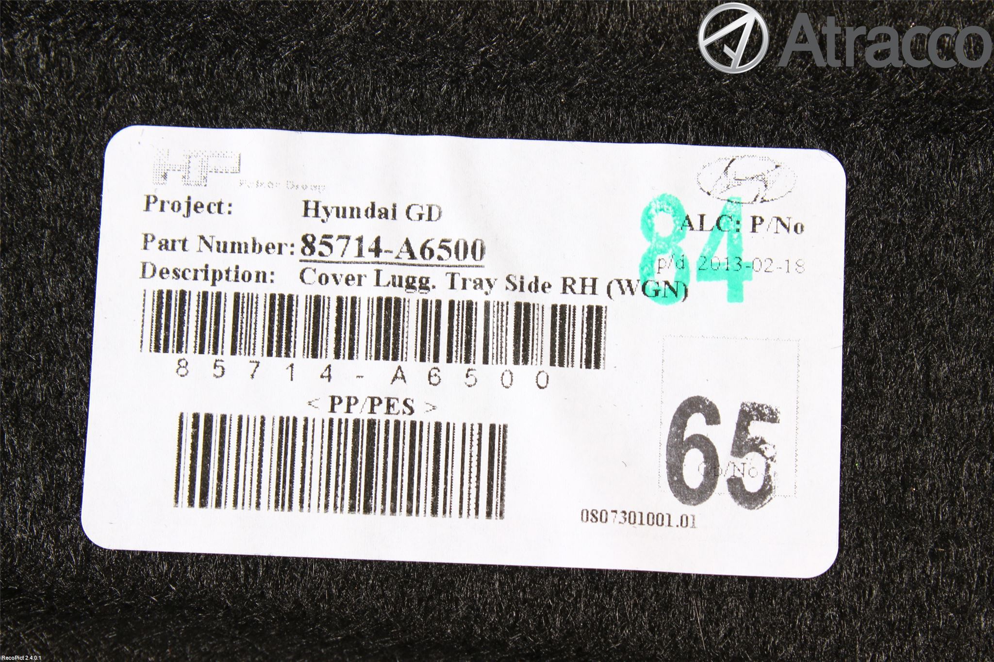 Hyundai i30 GD 13-17 Inrbagagerumklädsel-Golv