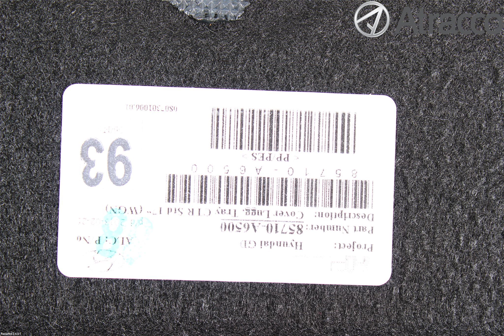 Hyundai i30 GD 13-17 Inrbagagerumklädsel-Golv