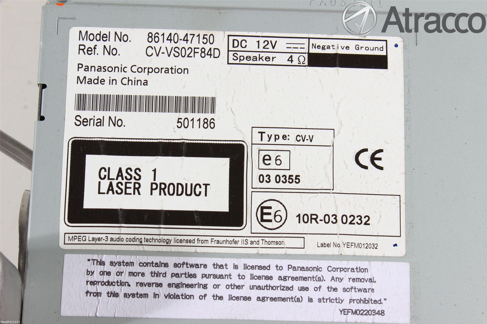 Toyota PRIUS+ ZVW40 12-20 Cd Radio - Multimediapanel