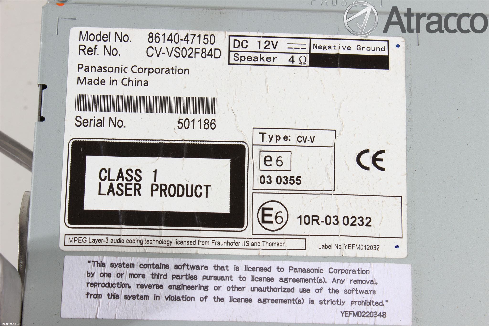 Toyota PRIUS+ ZVW40 12-20 Cd Radio - Multimediapanel