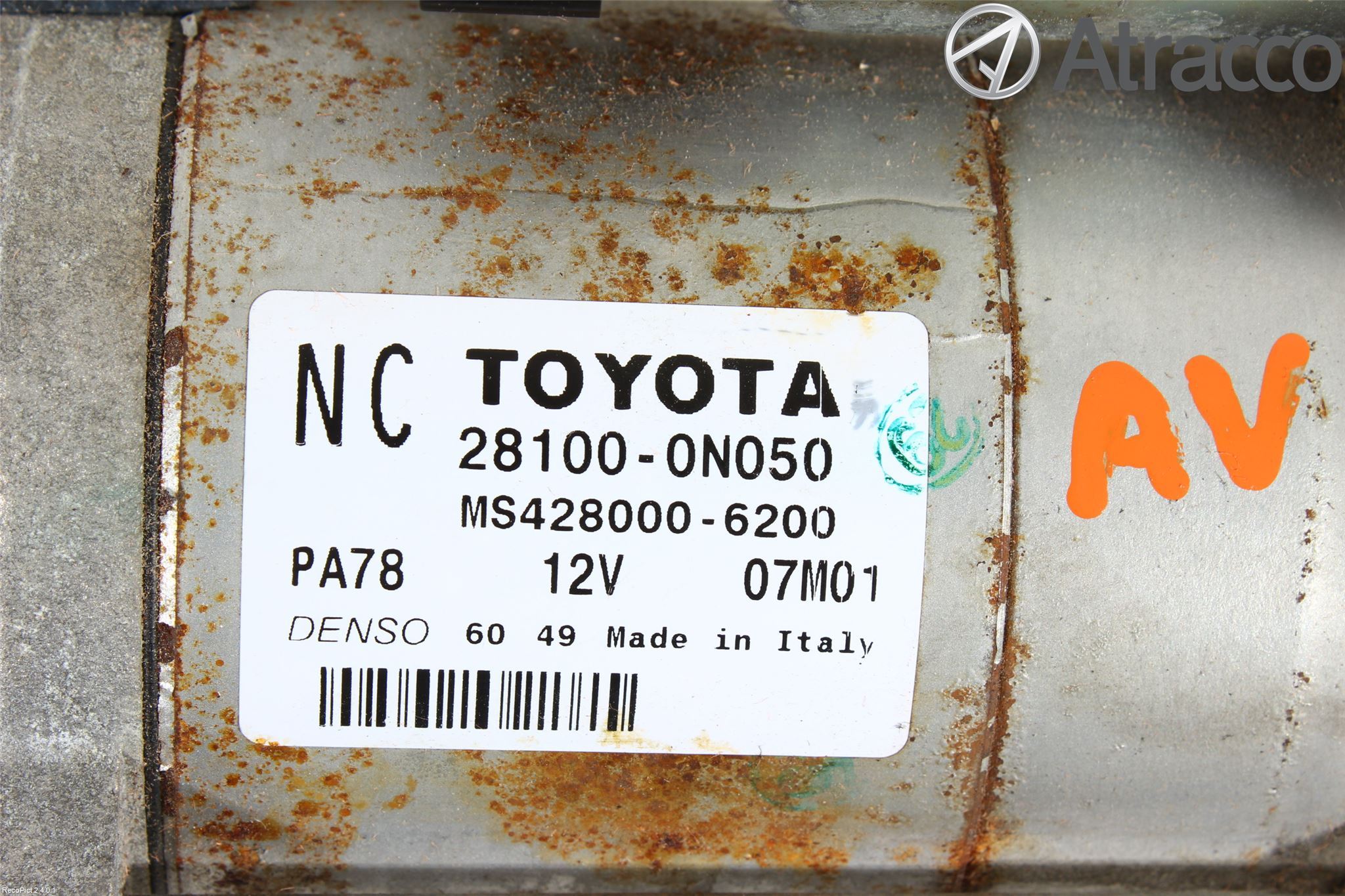 Toyota AURIS 10-12 Startmotor Diesel