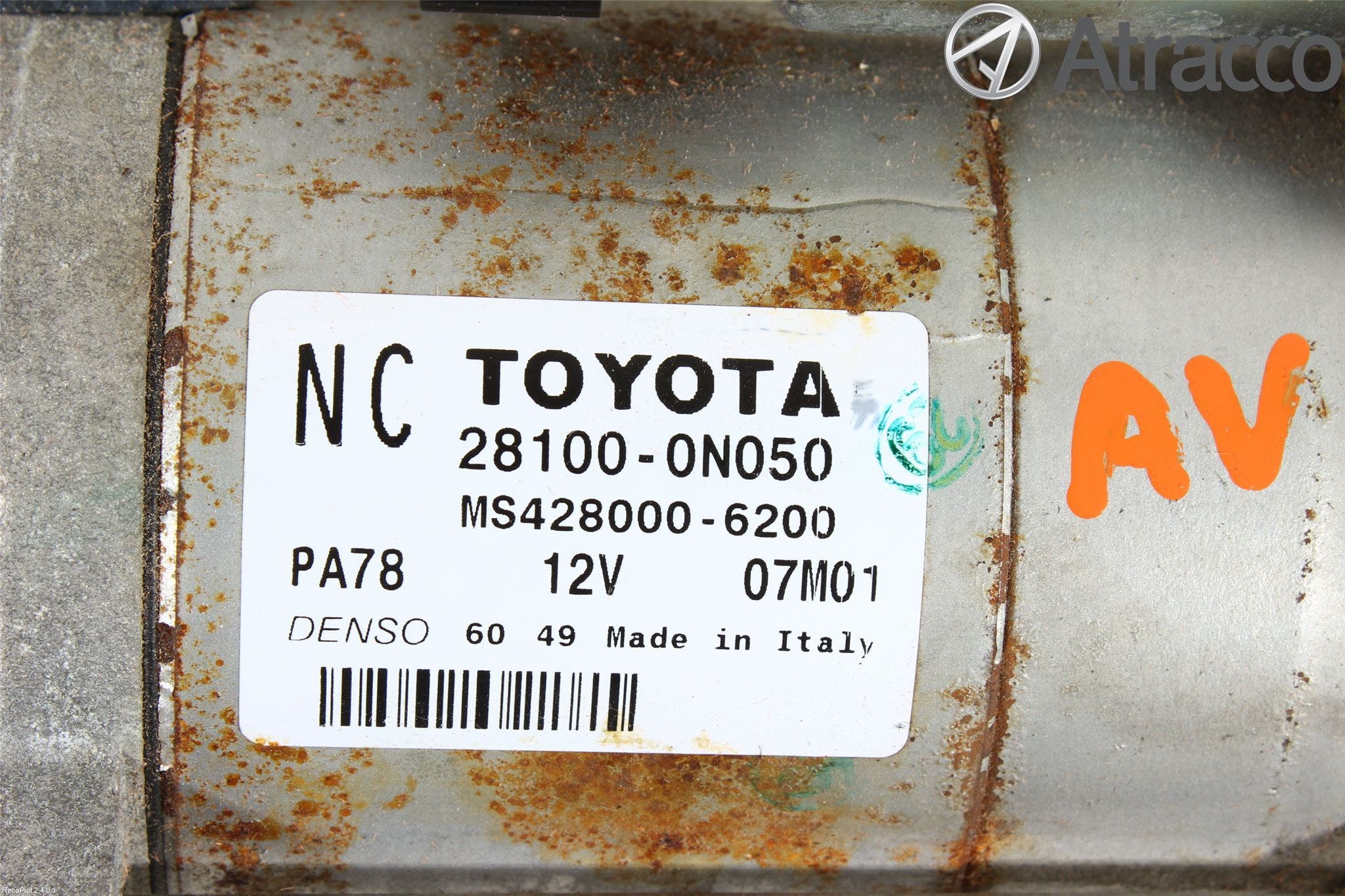 Toyota AURIS 10-12 Startmotor Diesel