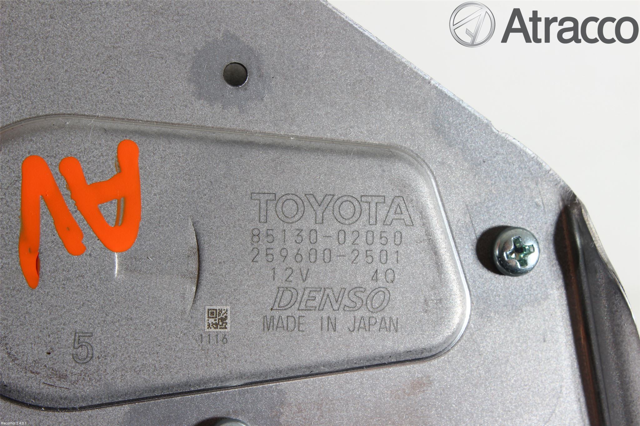 Toyota AURIS 13-19 Torkarmotor Baklucka