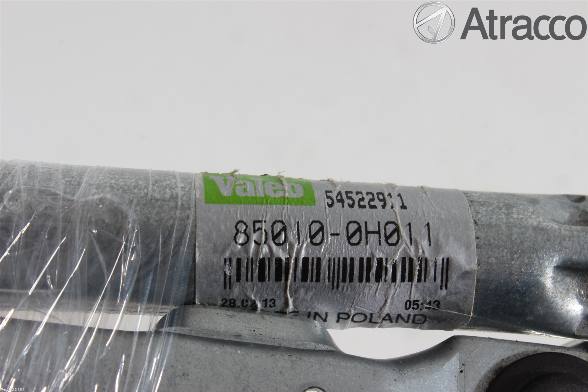 Toyota AYGO 06-14 Torkarmekanism Vindruta