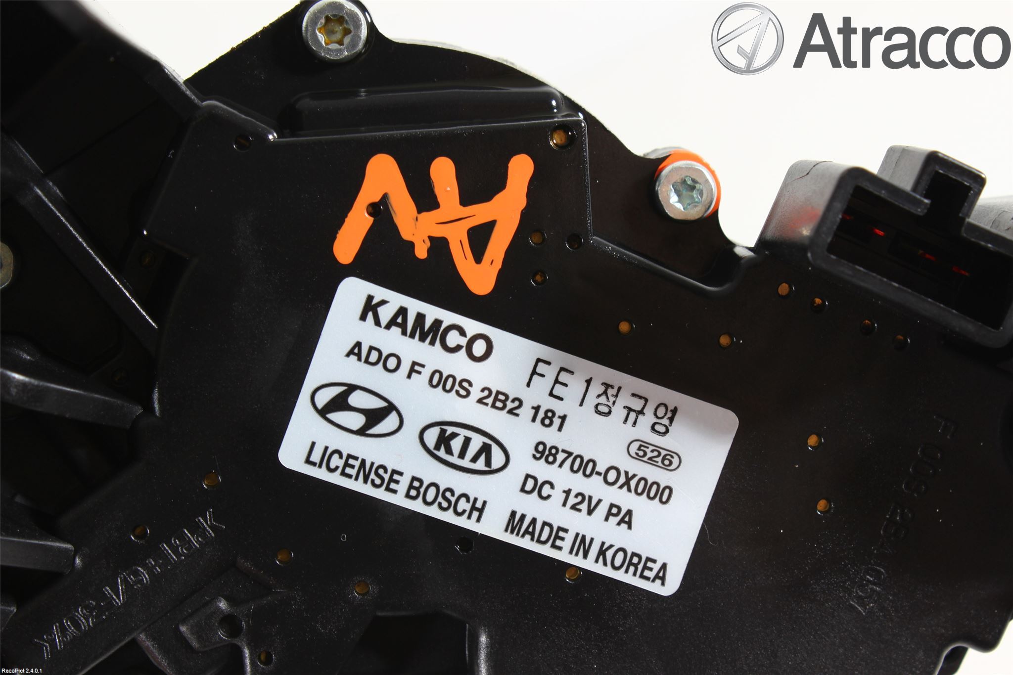 Hyundai i10 PA 08-13 Torkarmotor Baklucka