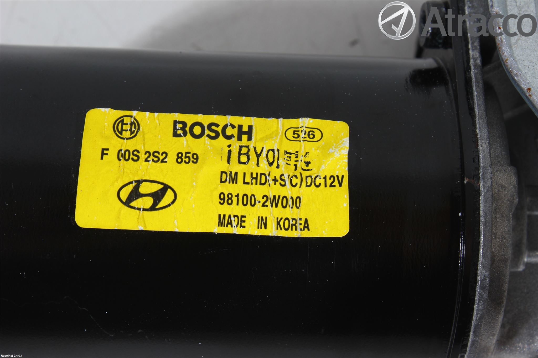 Hyundai SANTA FE 13-18 Torkarmotor Vindruta