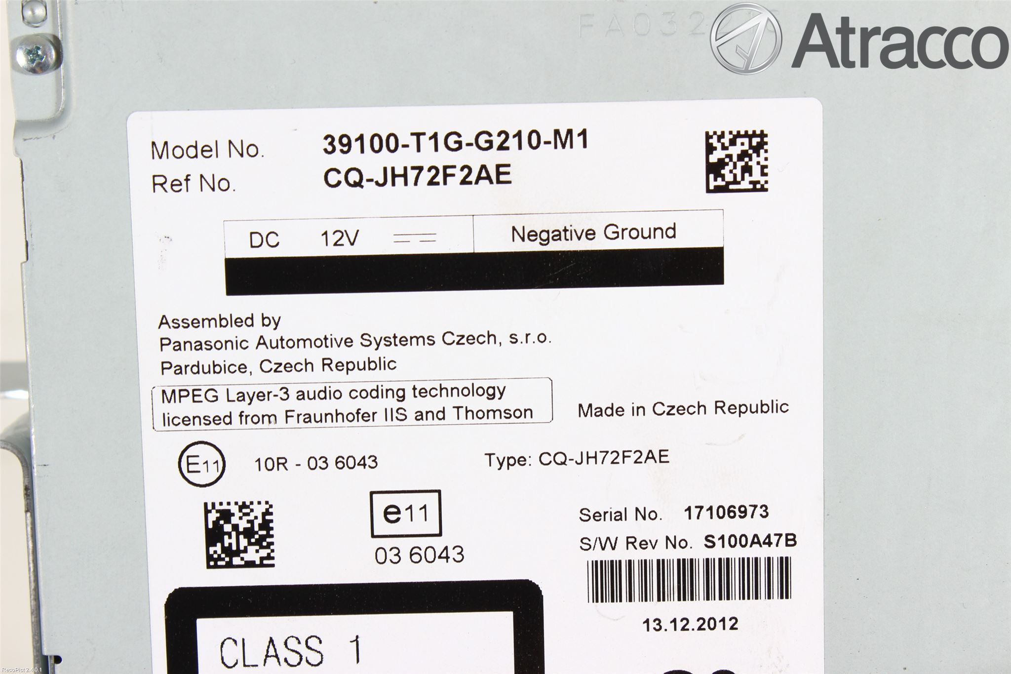 Honda CR-V 13-18 Cd Radio - Multimediapanel