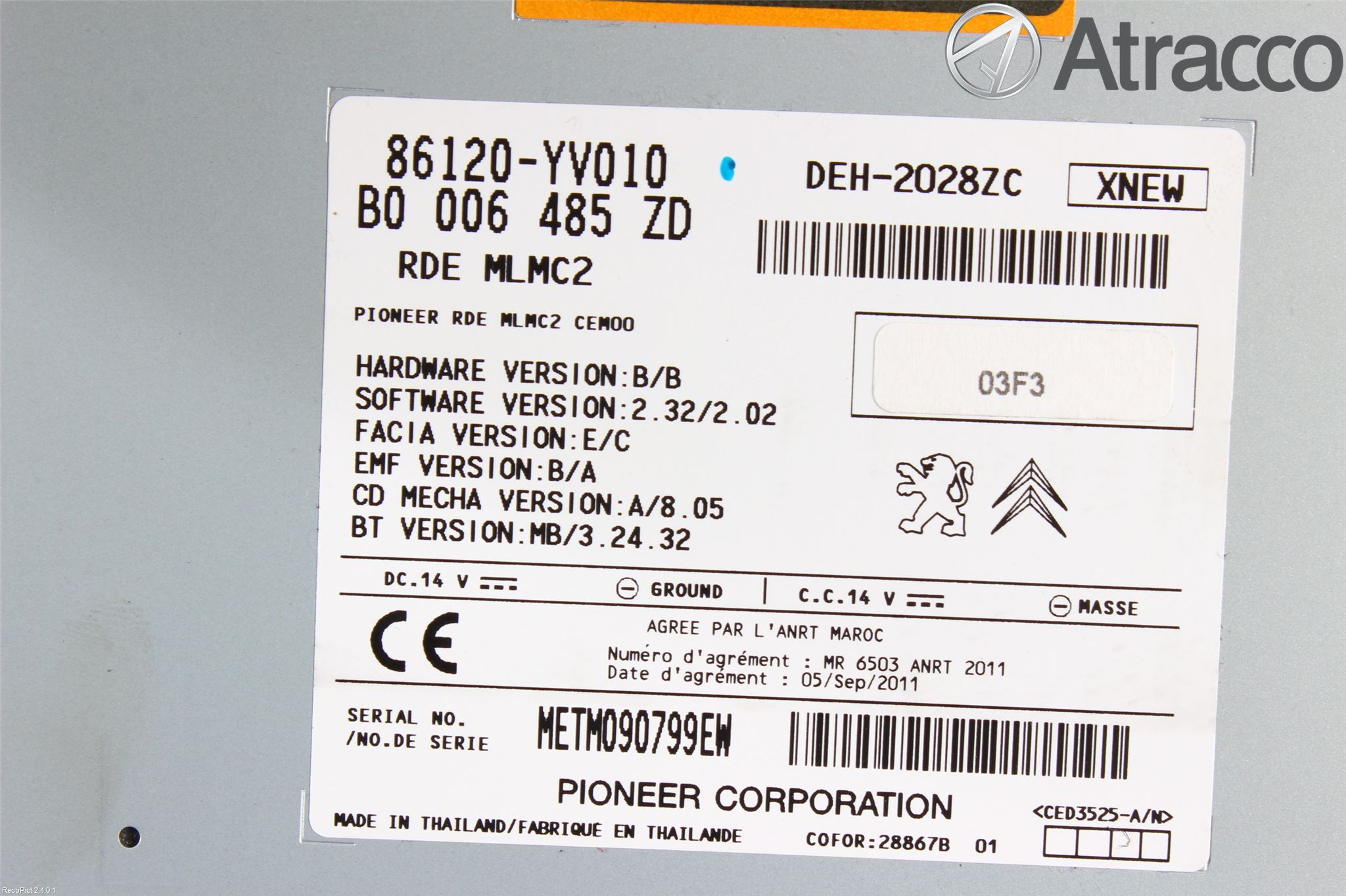 Toyota AYGO 06-14 Cd Radio - Multimediapanel