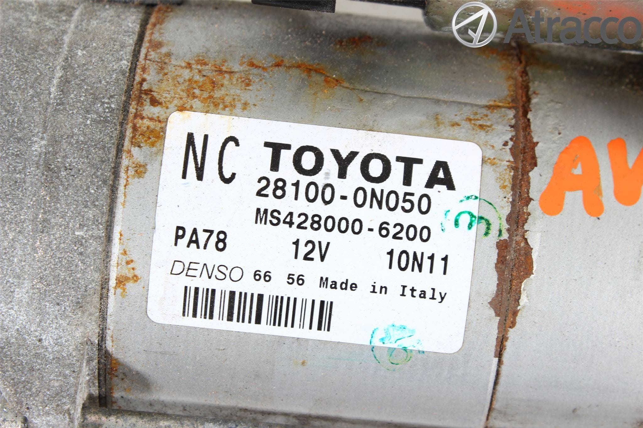 Toyota AURIS 10-12 Startmotor Diesel