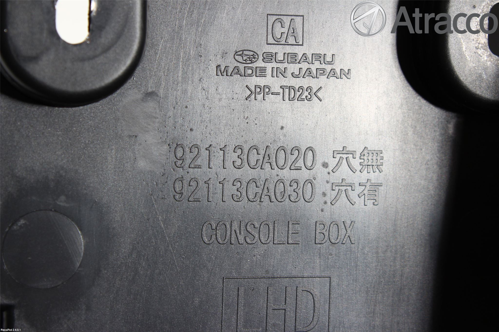 Toyota GT86 12- Instrumentkonsoll Golv