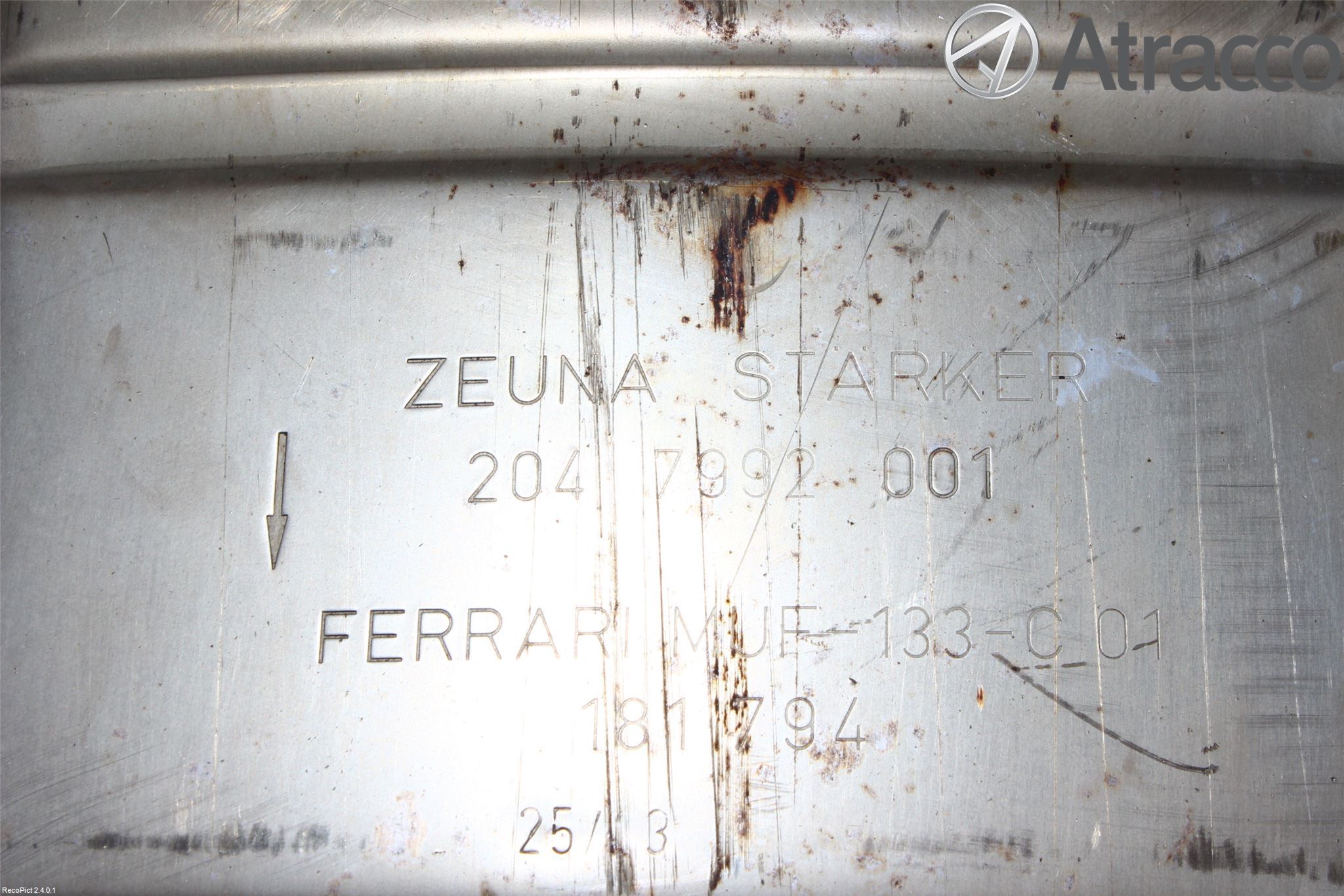 Ferrari ÖVRIGT Avgas Mellandämpare