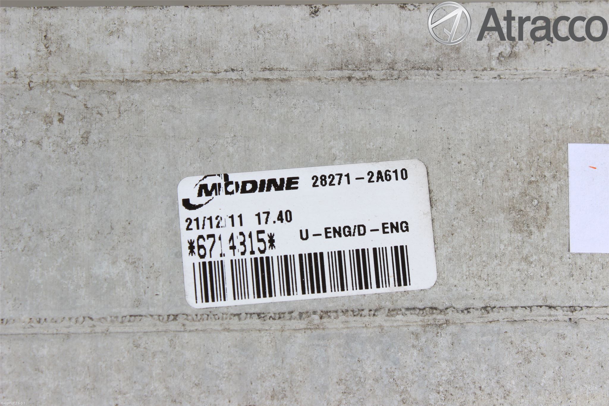 Hyundai i30 FD 07-12 Laddluft-Intercooler Kyl