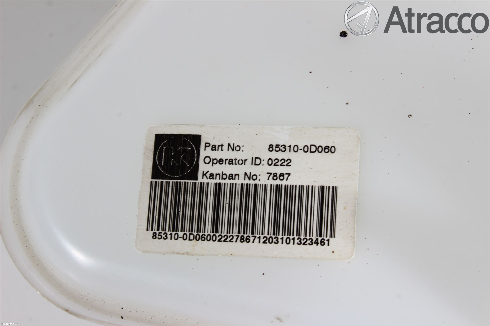 Toyota YARIS XP90 06-11 Spolartank Vindruta