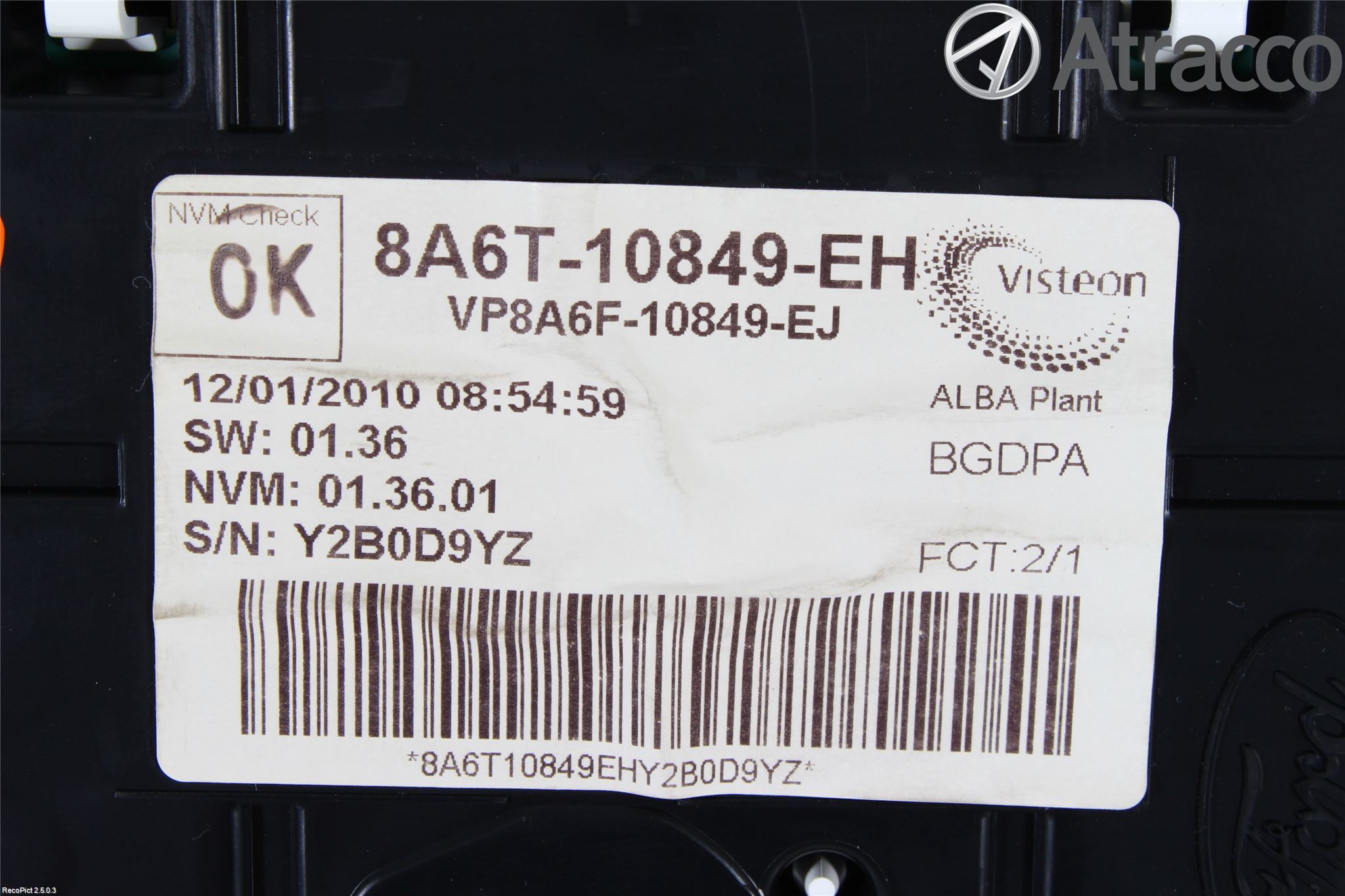Ford FIESTA 09-12 Instrument Komb