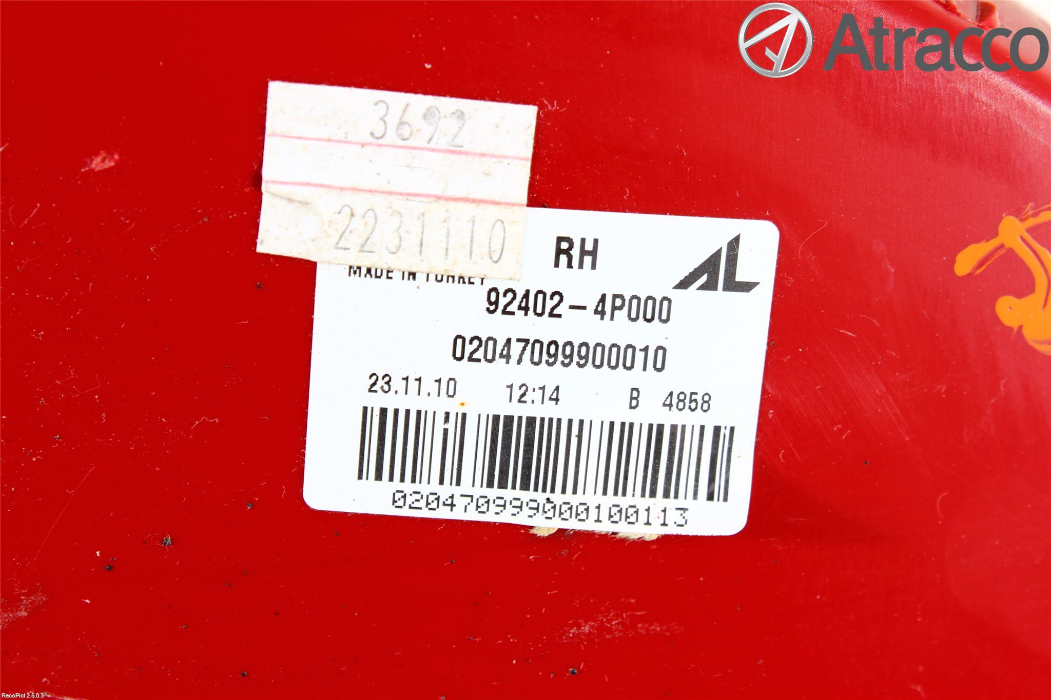 Hyundai i20 PB 09-14 Bakljus Höger