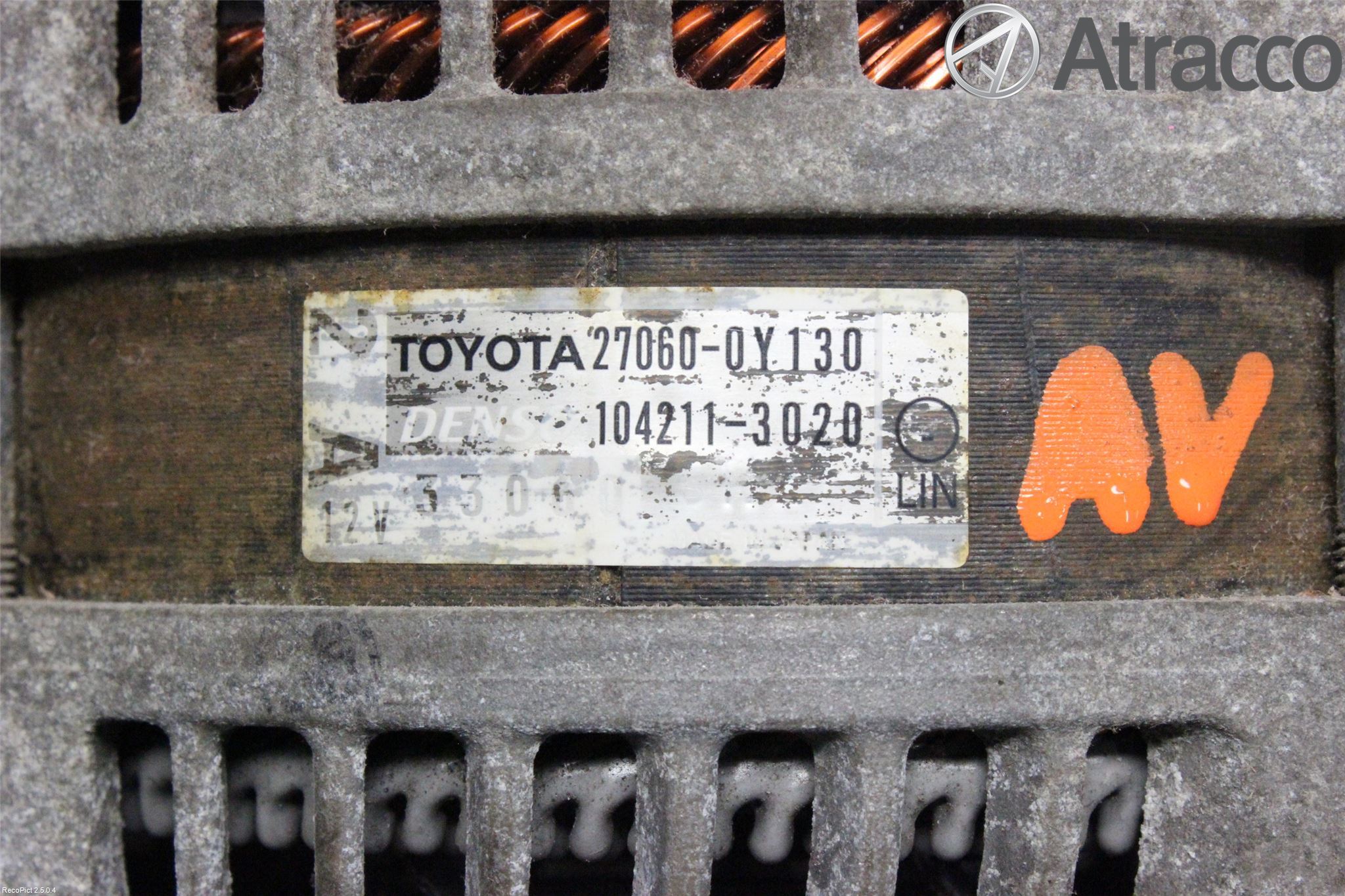 Toyota YARIS XP130 12-14 Generator