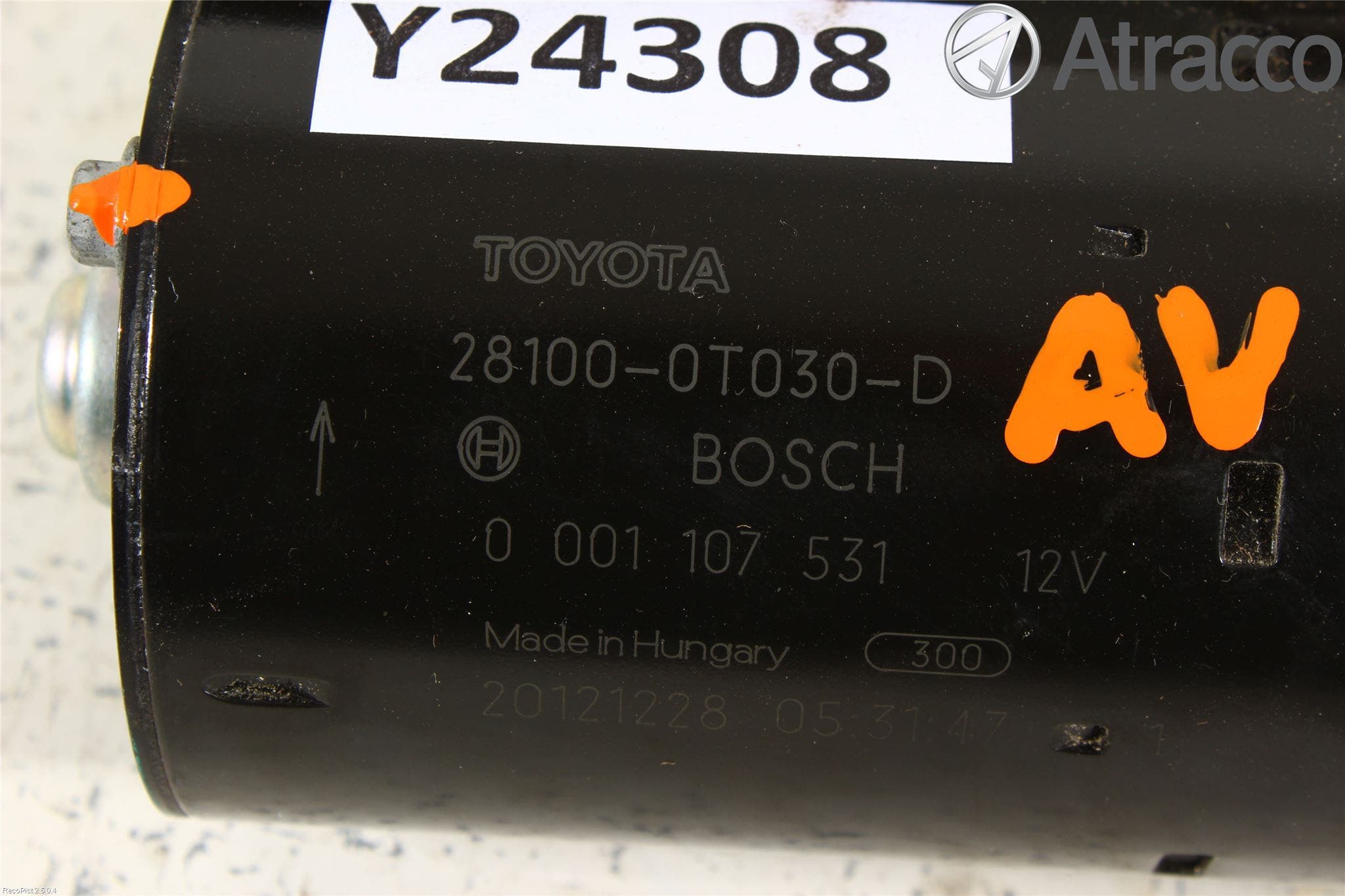 Toyota AURIS 13-19 Startmotor