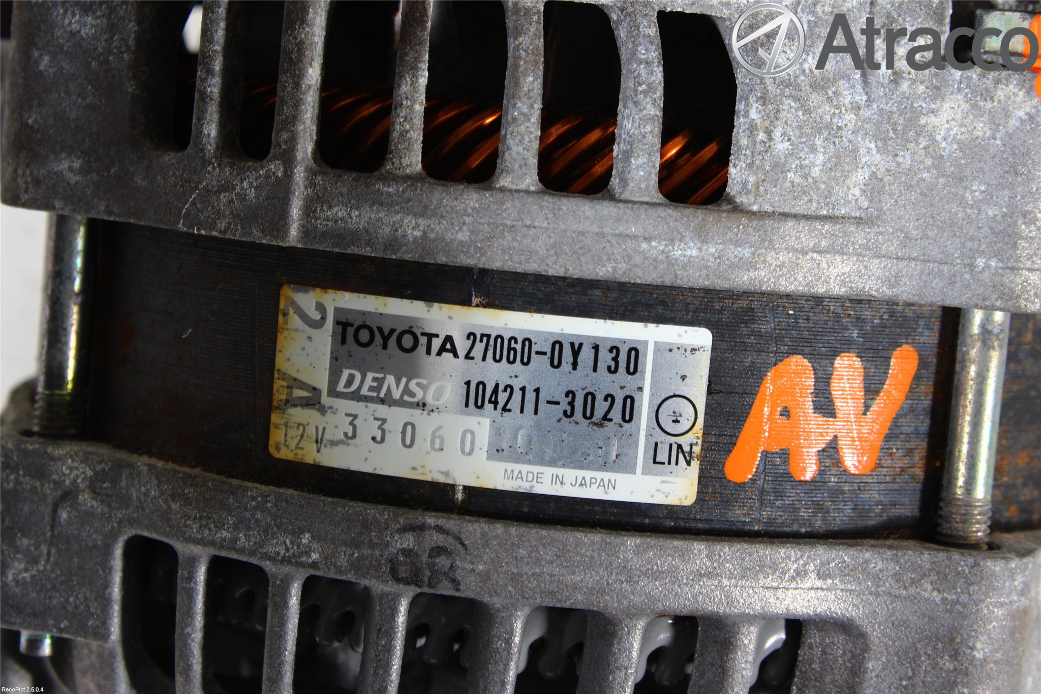 Toyota YARIS XP130 12-14 Generator
