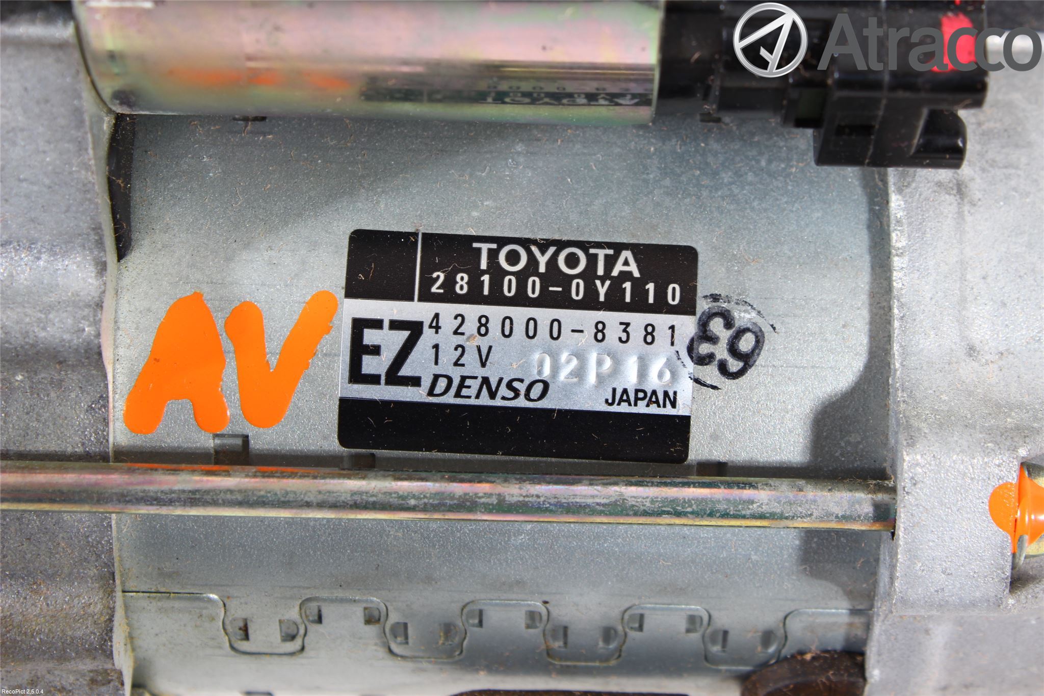 Toyota YARIS XP130 12-14 Startmotor