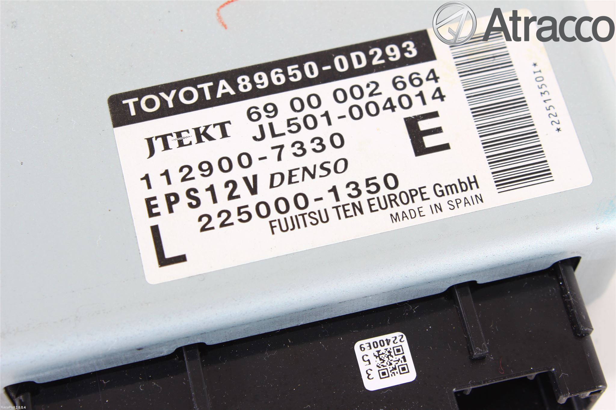 Toyota YARIS XP130 12-14 Styrenhet Styrservo