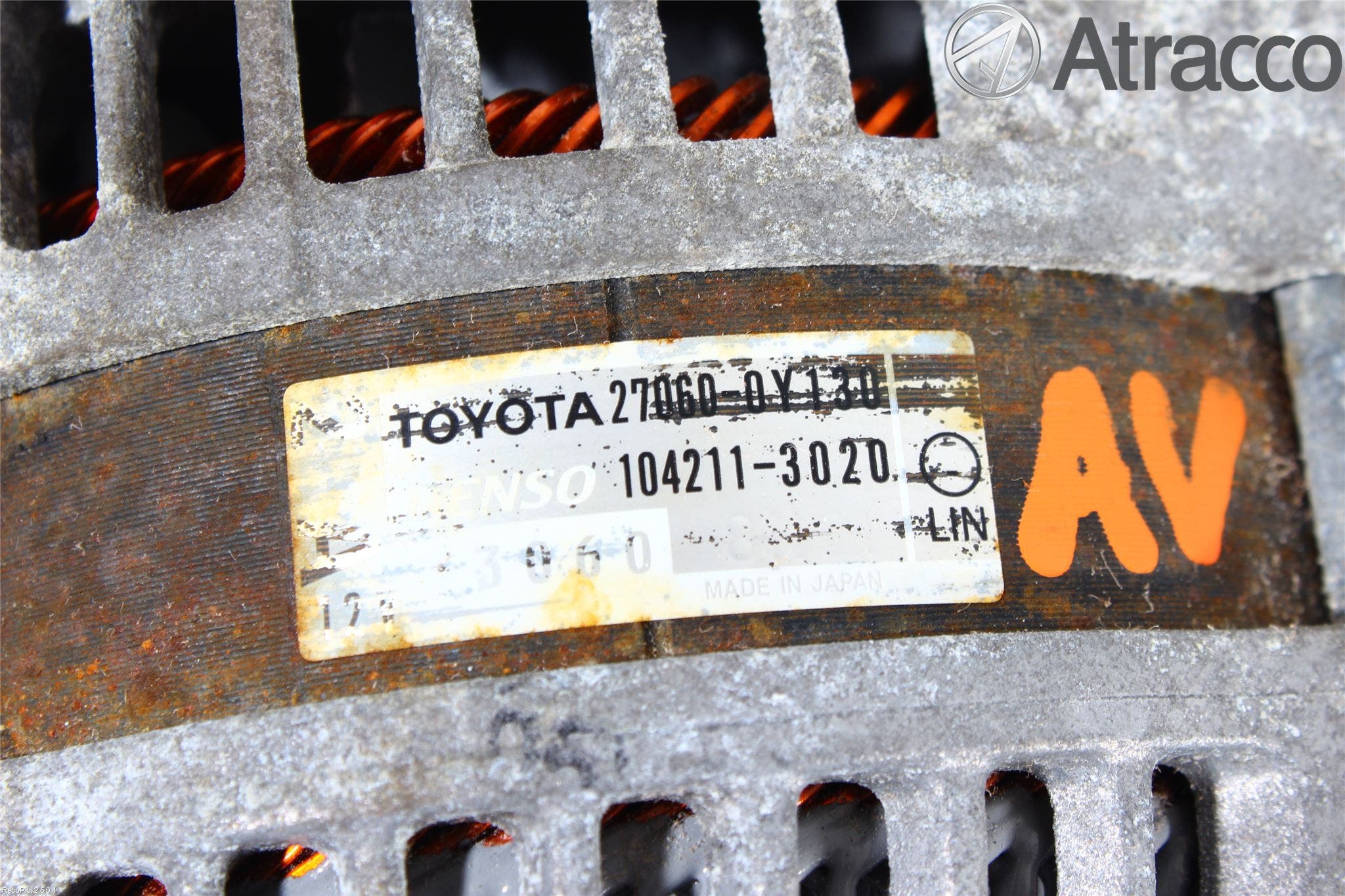 Toyota YARIS XP130 12-14 Generator