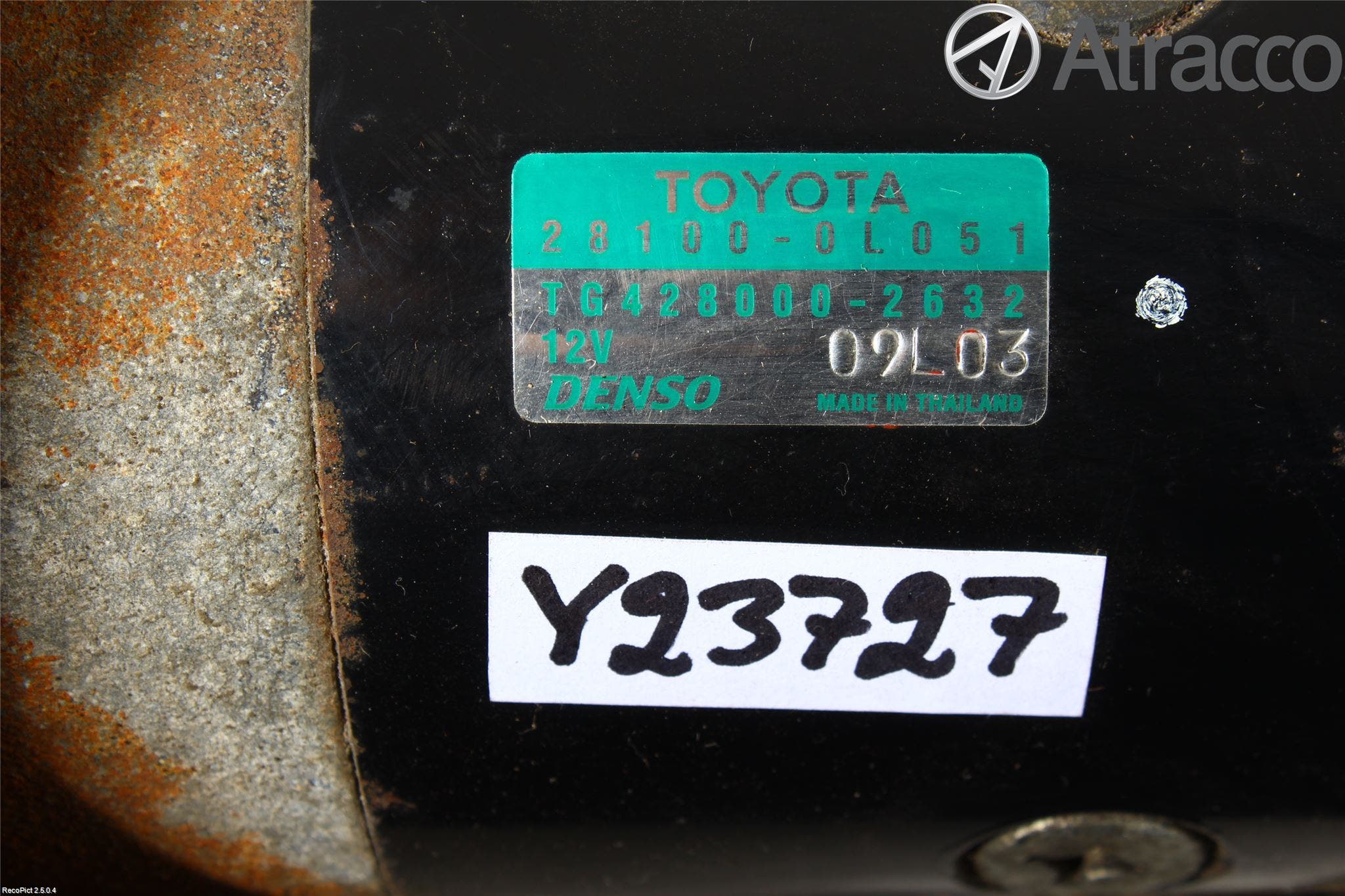 Toyota HILUX 05-16 Startmotor Diesel