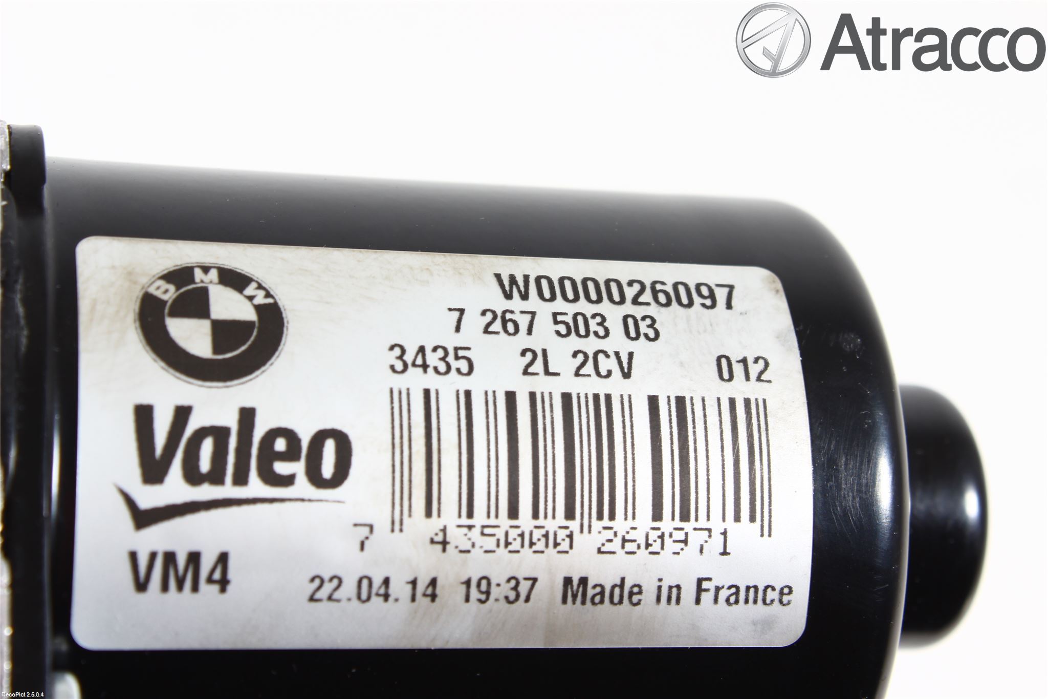 BMW 3 F30/F31/F80 12-19 Torkarmotor Vindruta