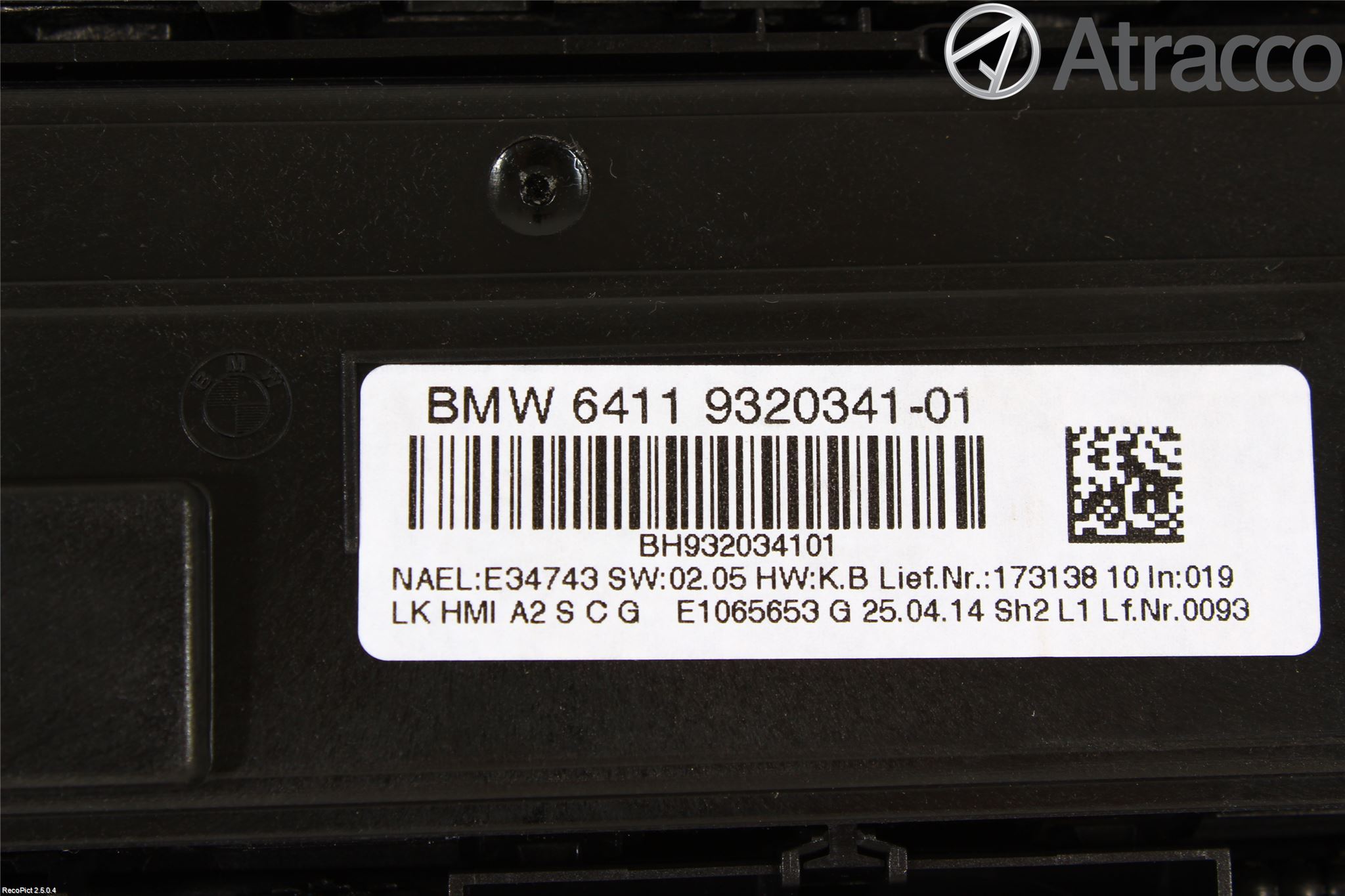 BMW 3 F30/F31/F80 12-19 Ac Styrenhet Ac Manöveren