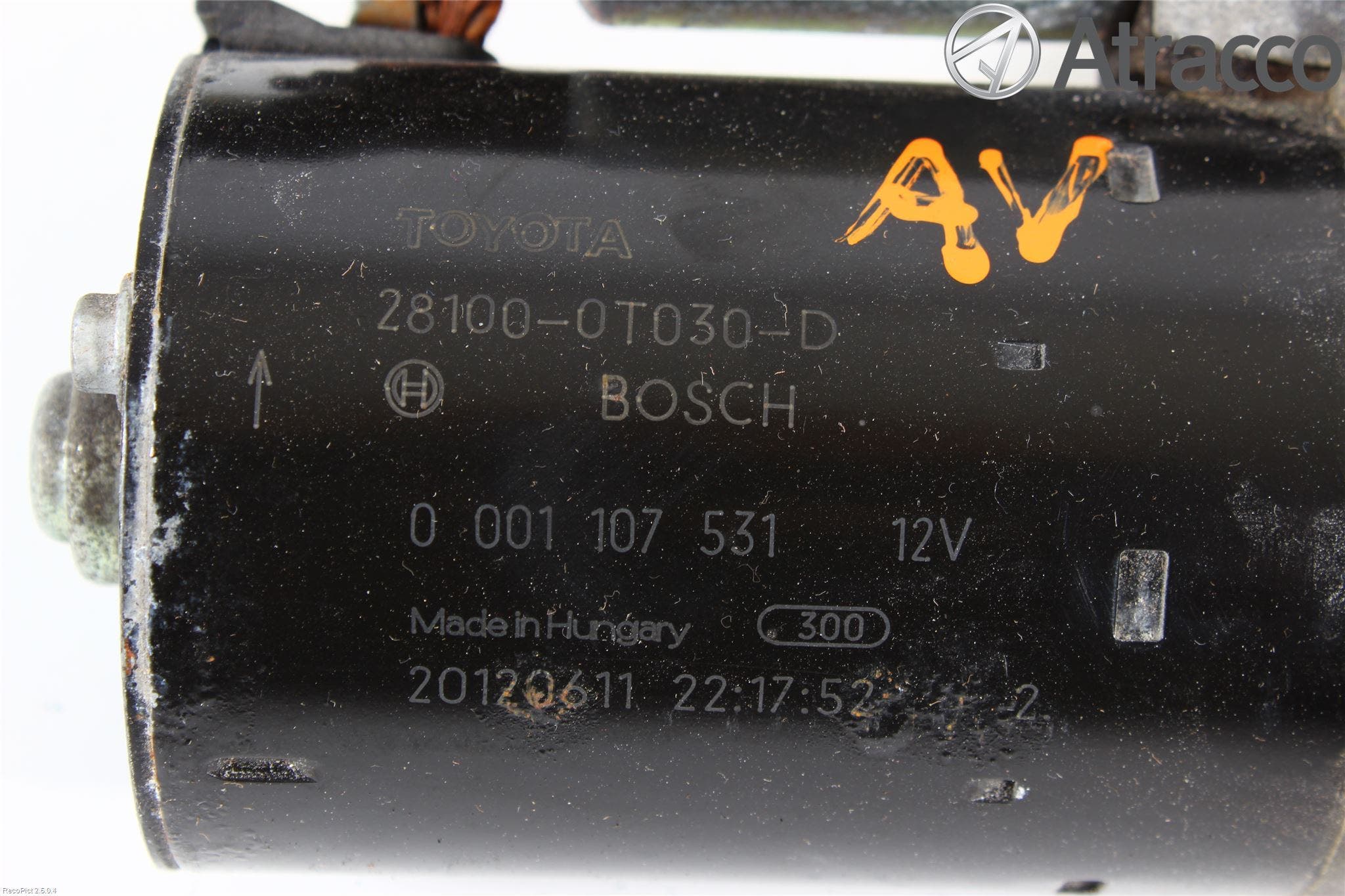 Toyota AURIS 10-12 Startmotor