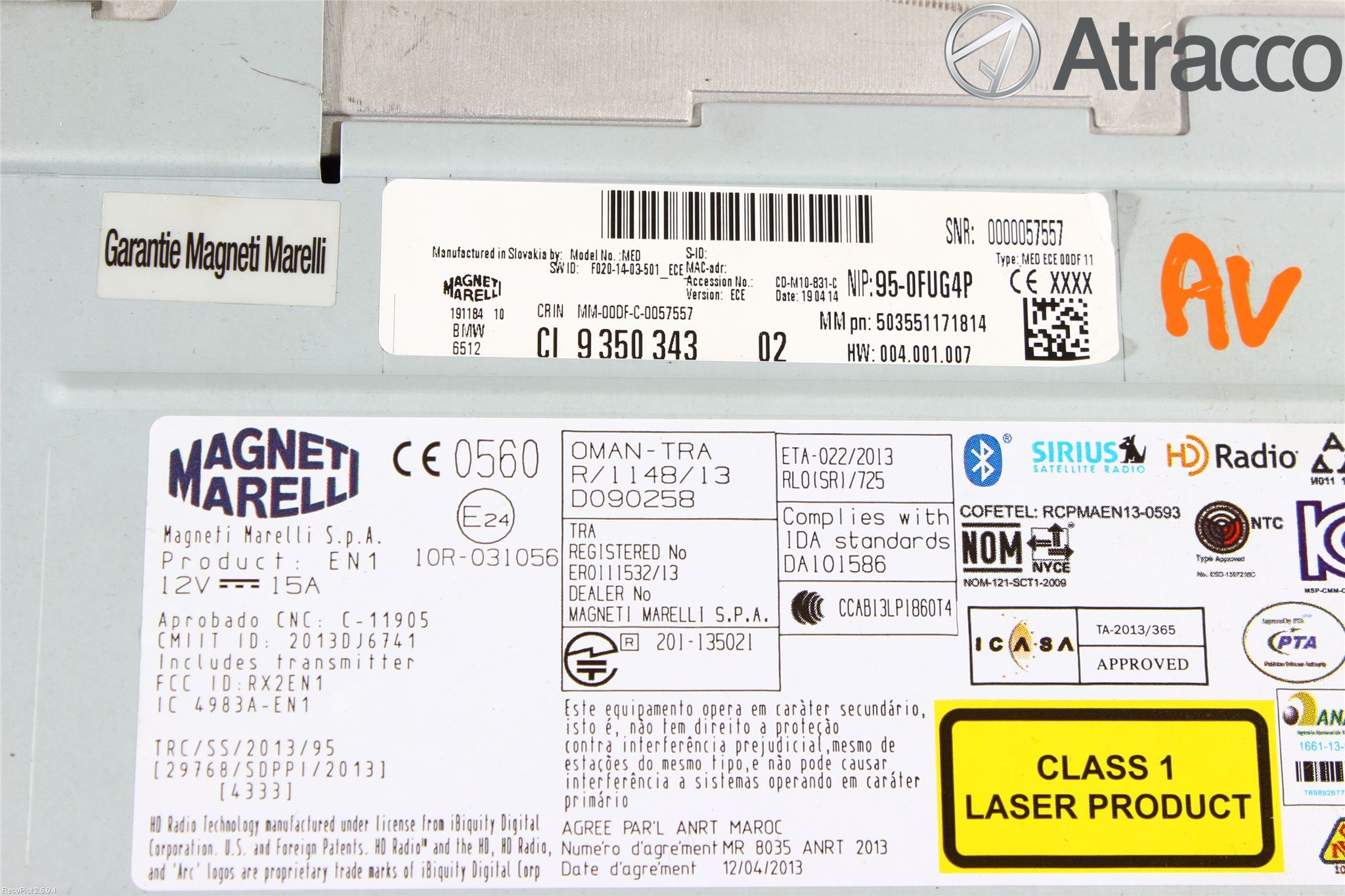 BMW X3 F25 10-17 Cd Radio - Multimediapanel
