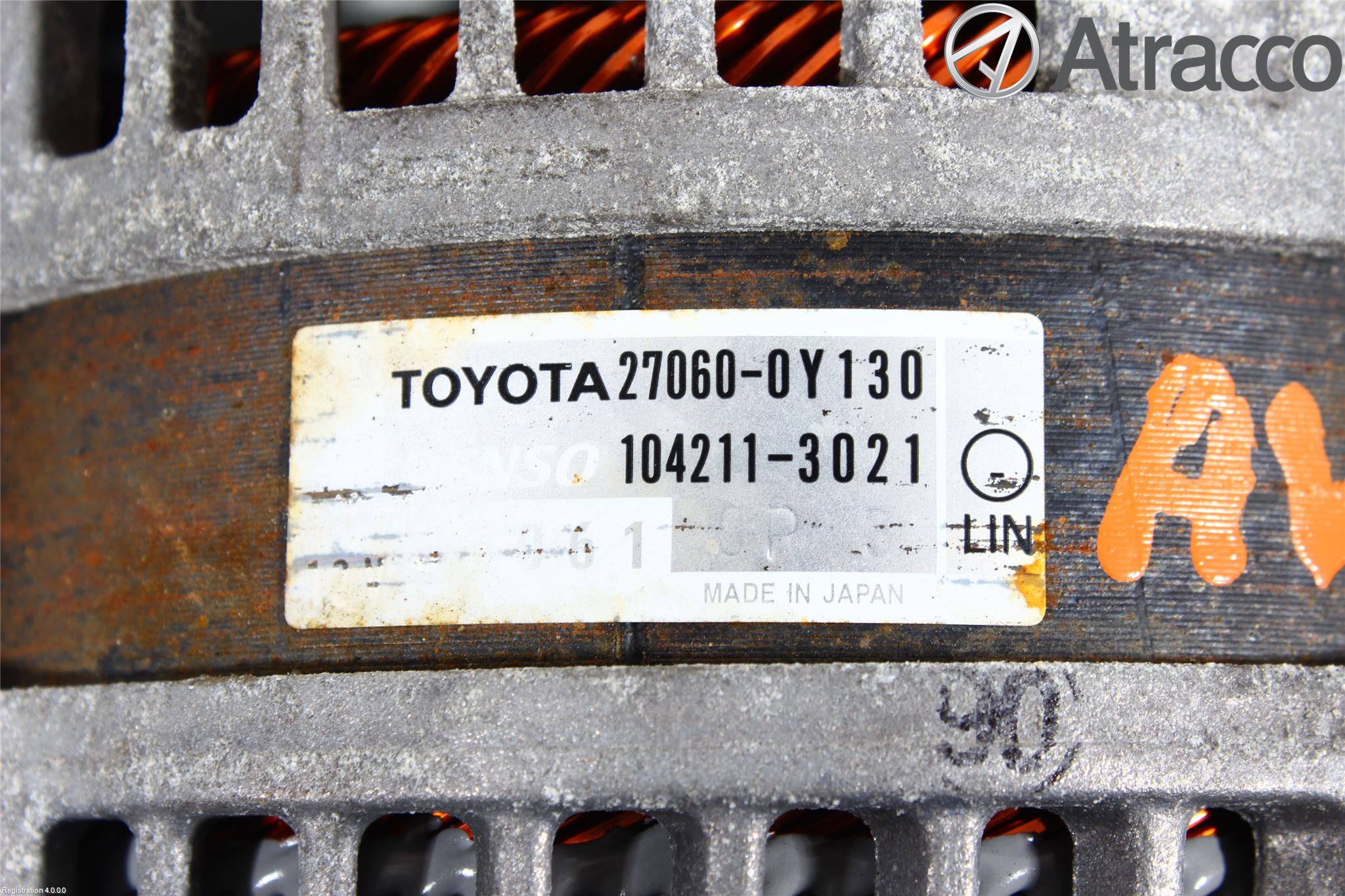Toyota YARIS XP130 12-14 Generator