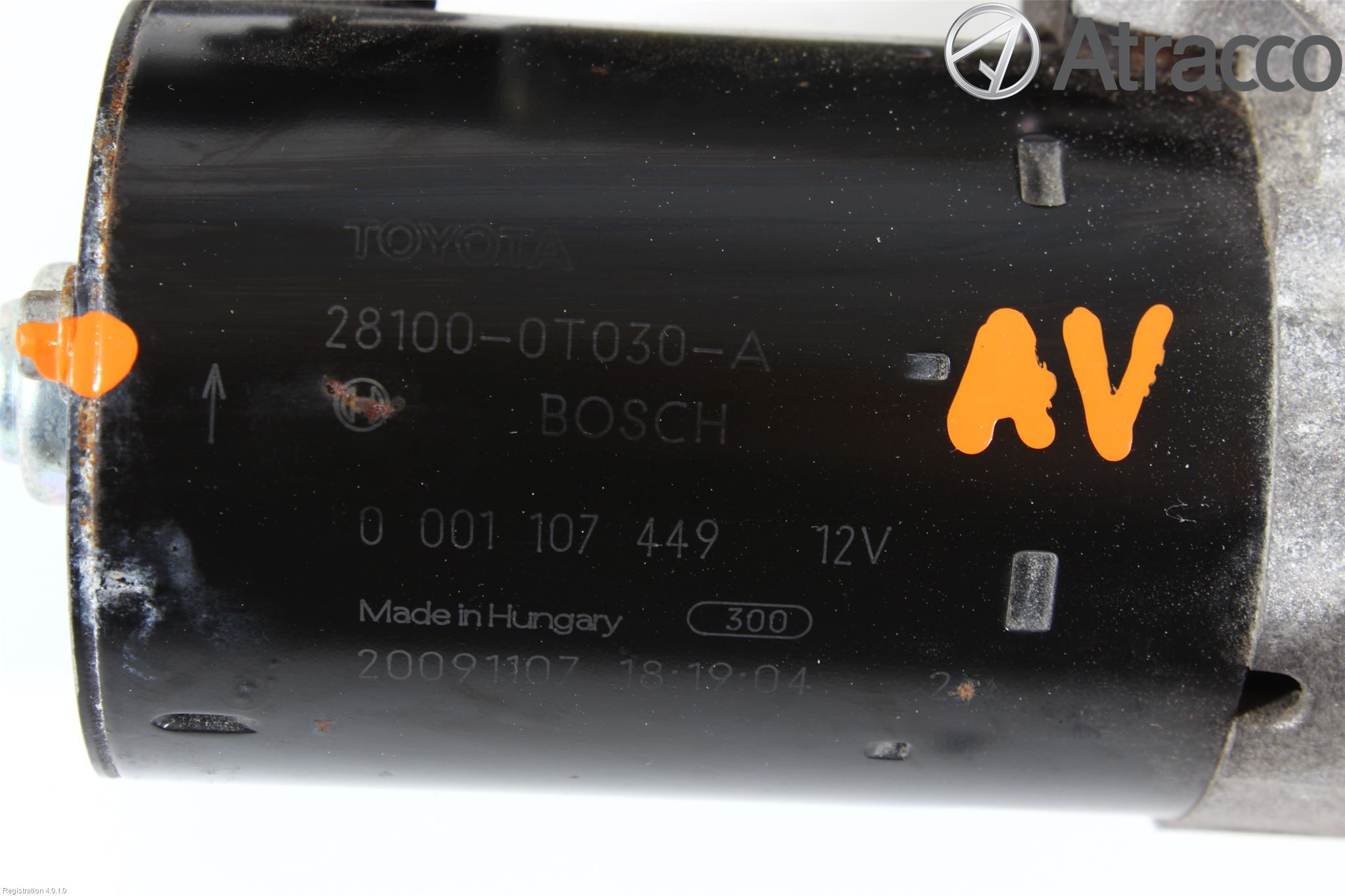 Toyota AURIS 07-09 Startmotor