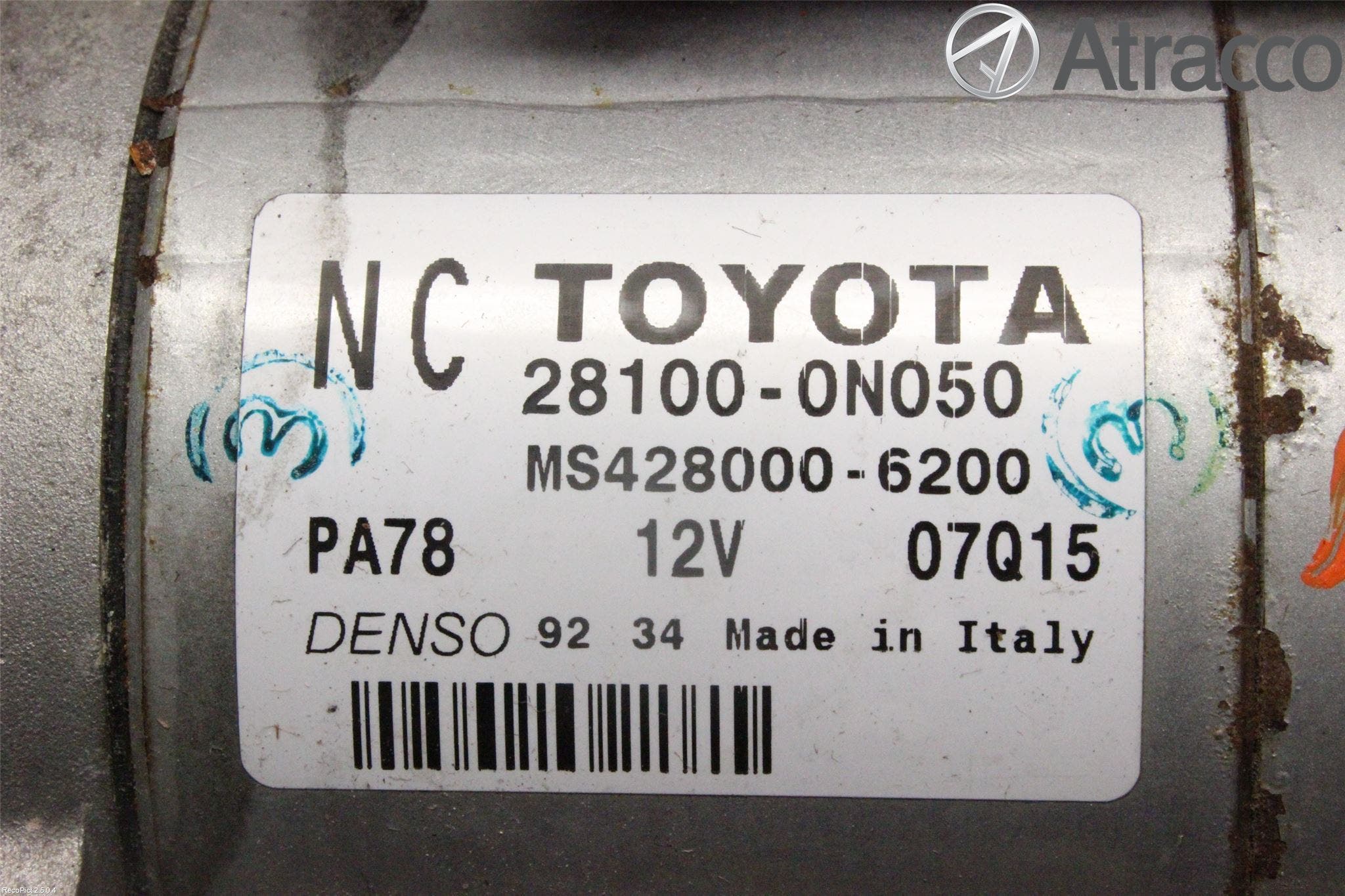 Toyota YARIS XP130 12-14 Startmotor Diesel