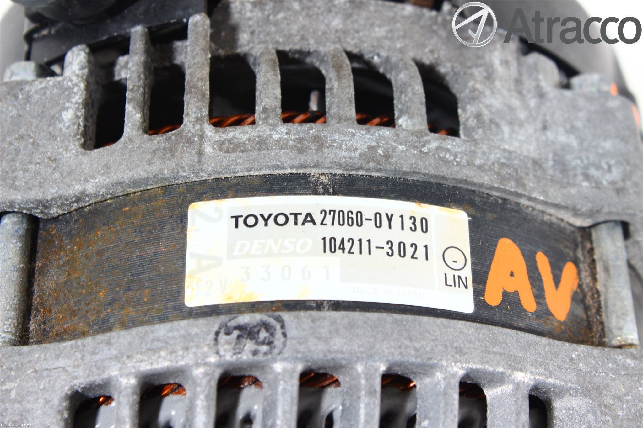 Toyota YARIS XP130 12-14 Generator