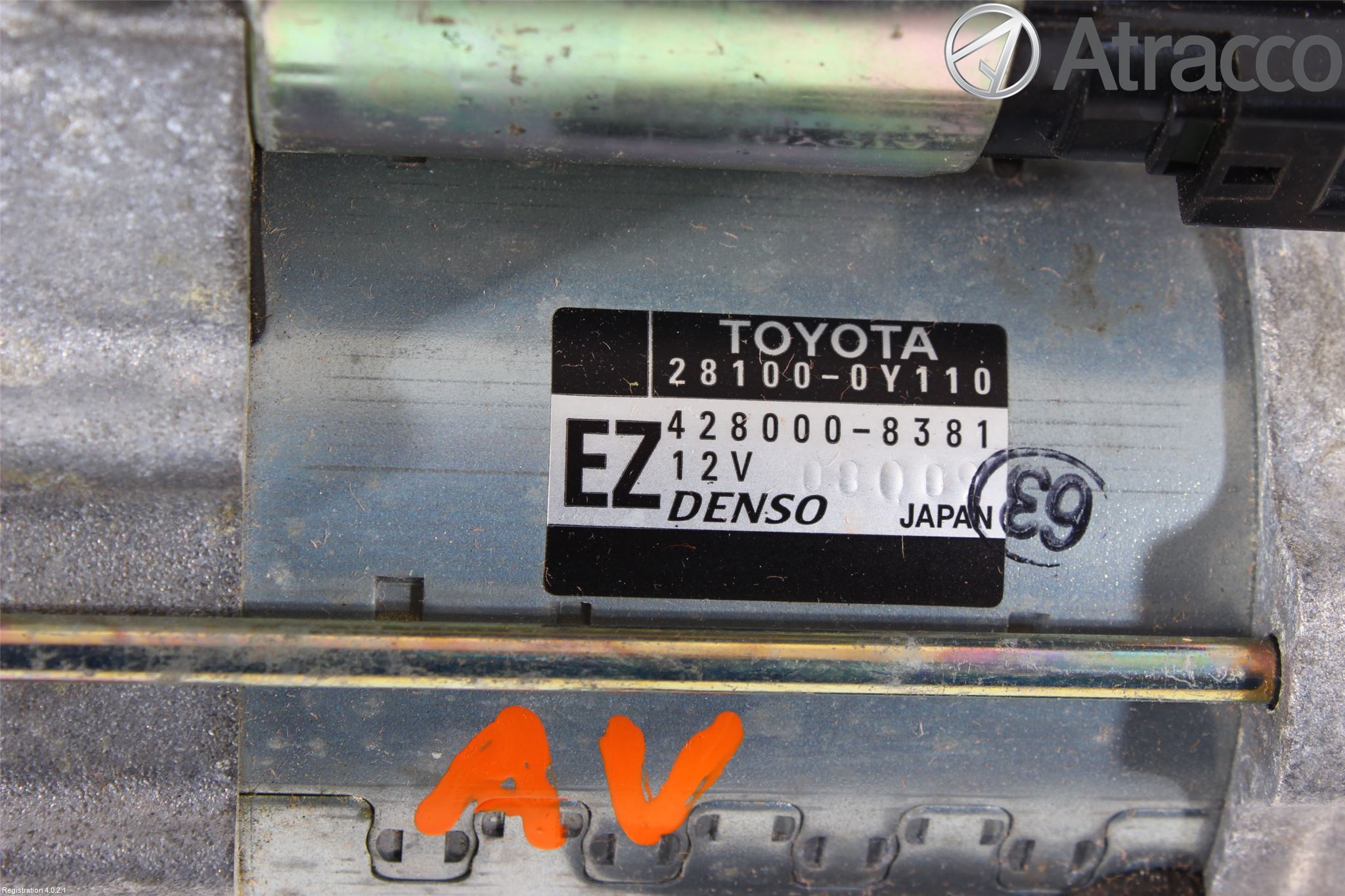 Toyota YARIS XP130 12-14 Startmotor