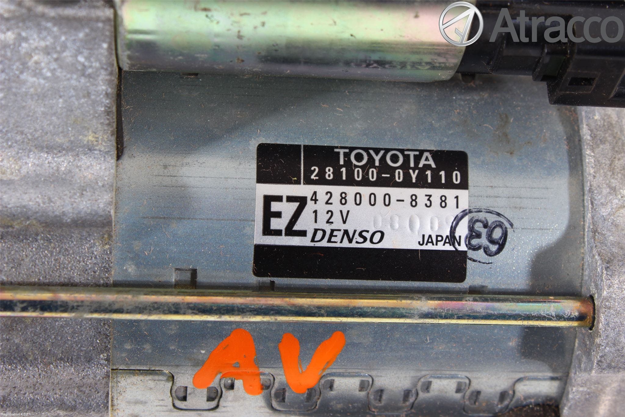 Toyota YARIS XP130 12-14 Startmotor