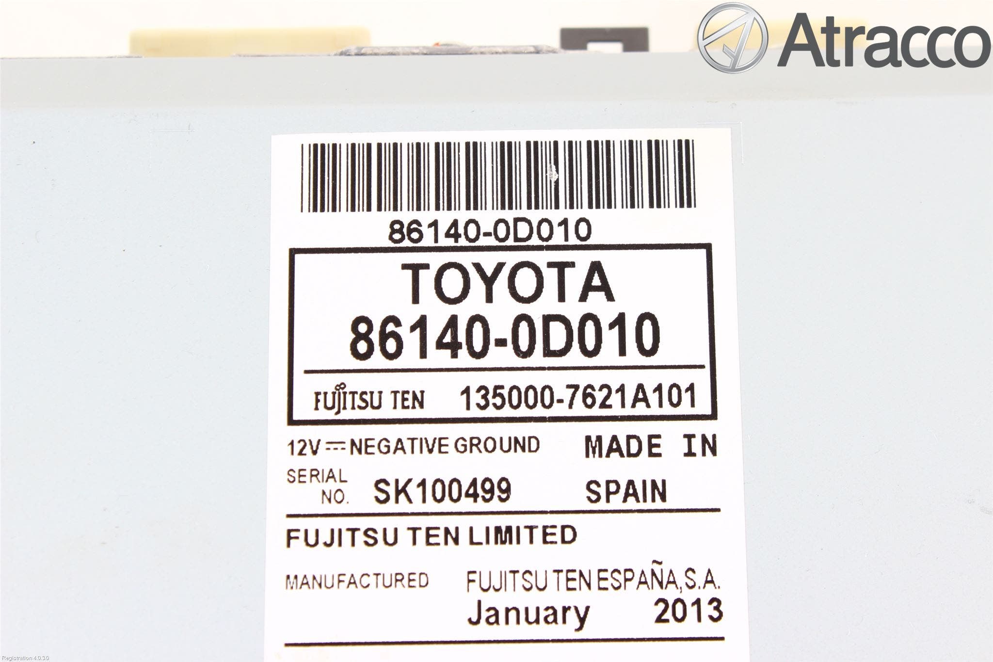 Toyota YARIS XP130 12-14 Cd Radio - Multimediapanel