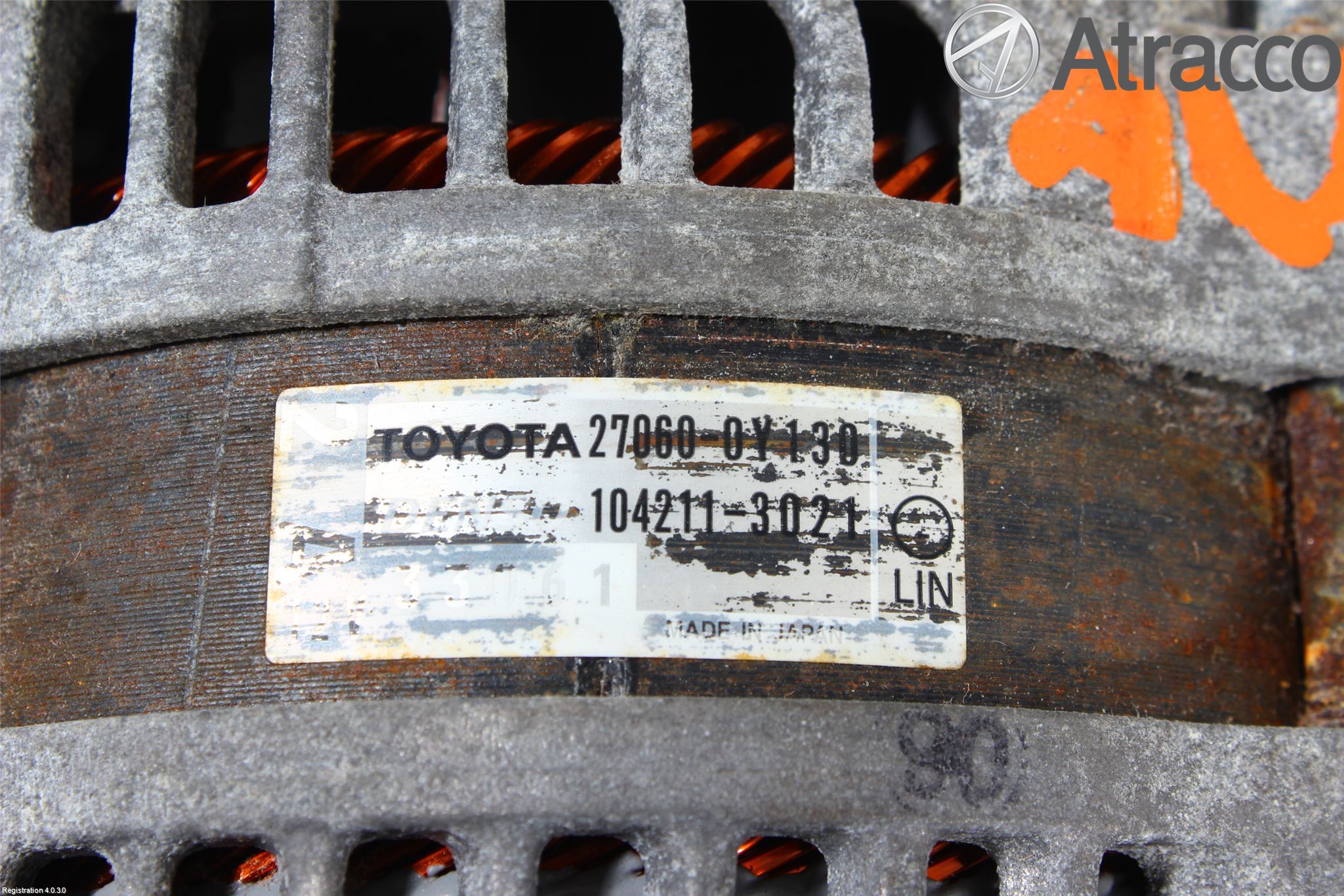 Toyota YARIS XP130 12-14 Generator
