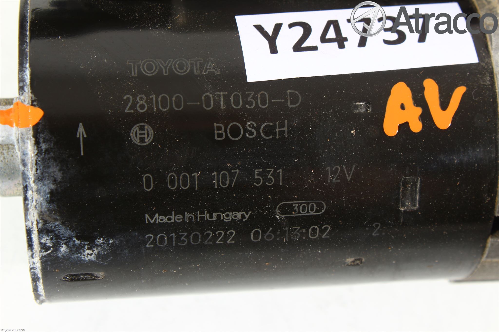 Toyota VERSO 09-18 Startmotor