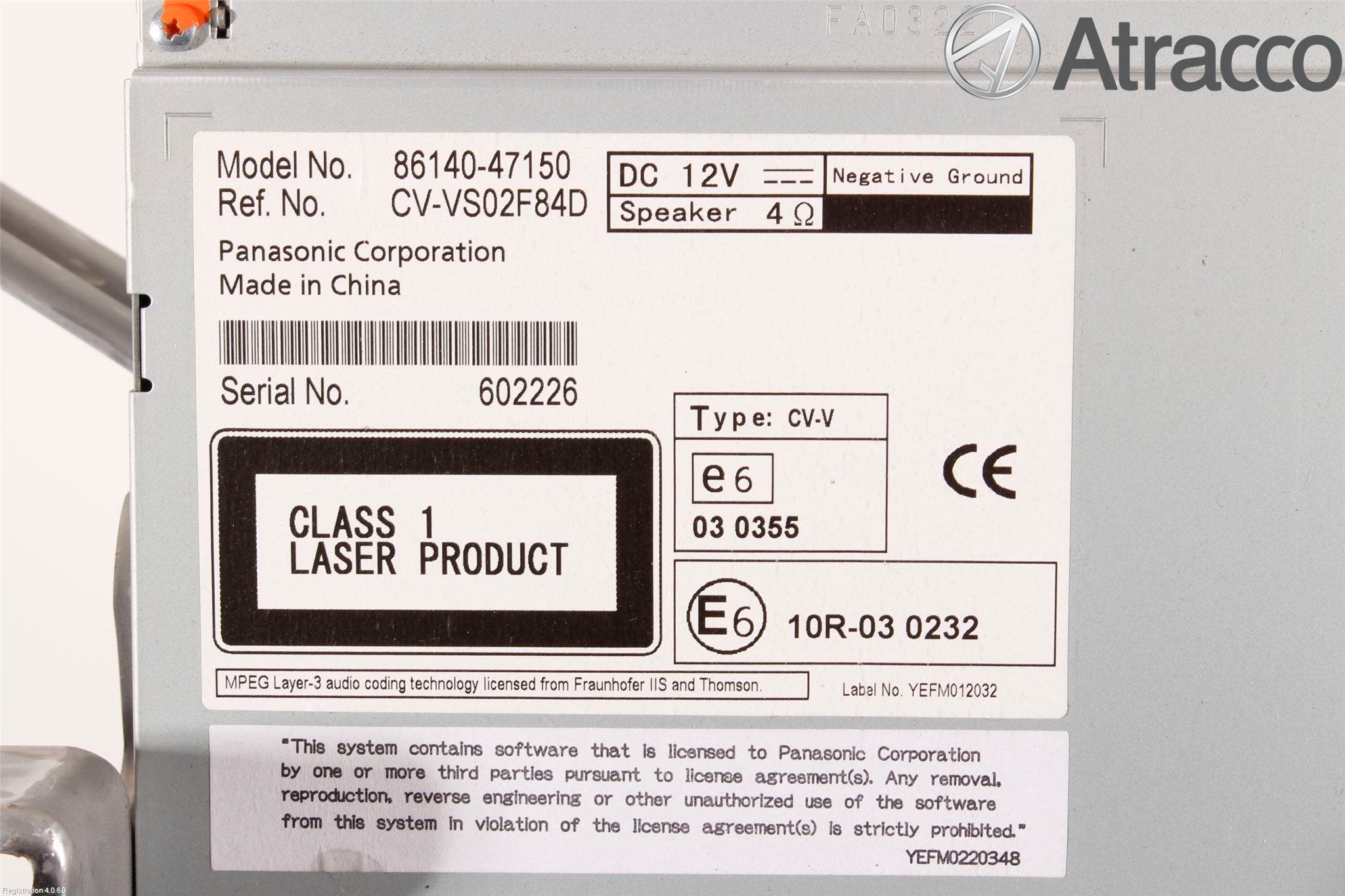 Toyota PRIUS+ ZVW40 12-20 Cd Radio - Multimediapanel