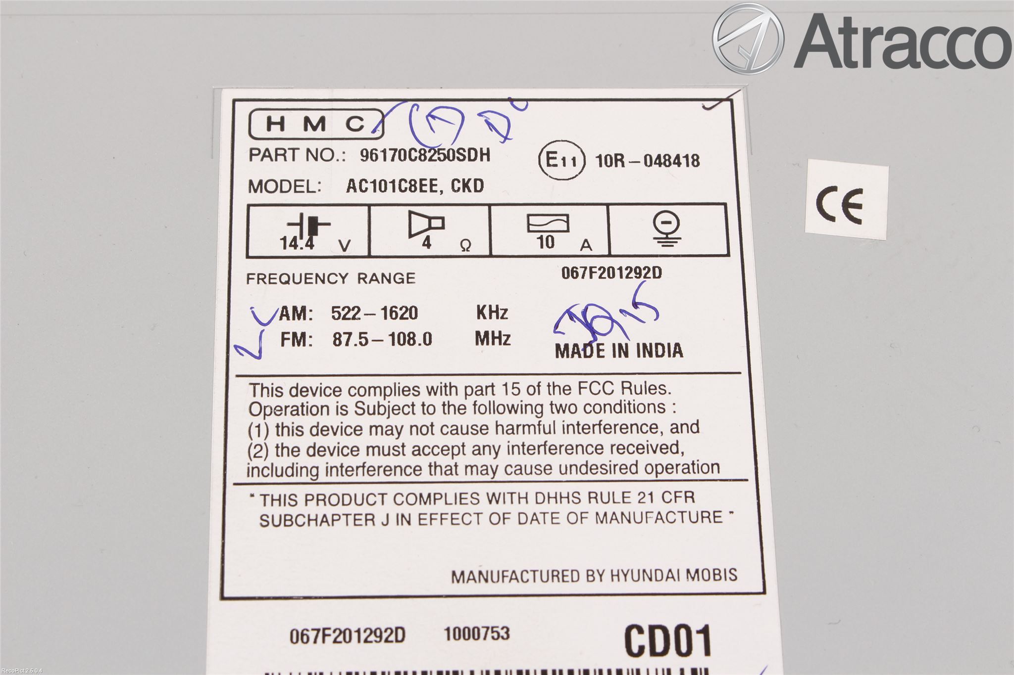 Hyundai i20 GB 15-20 Cd Radio - Multimediapanel